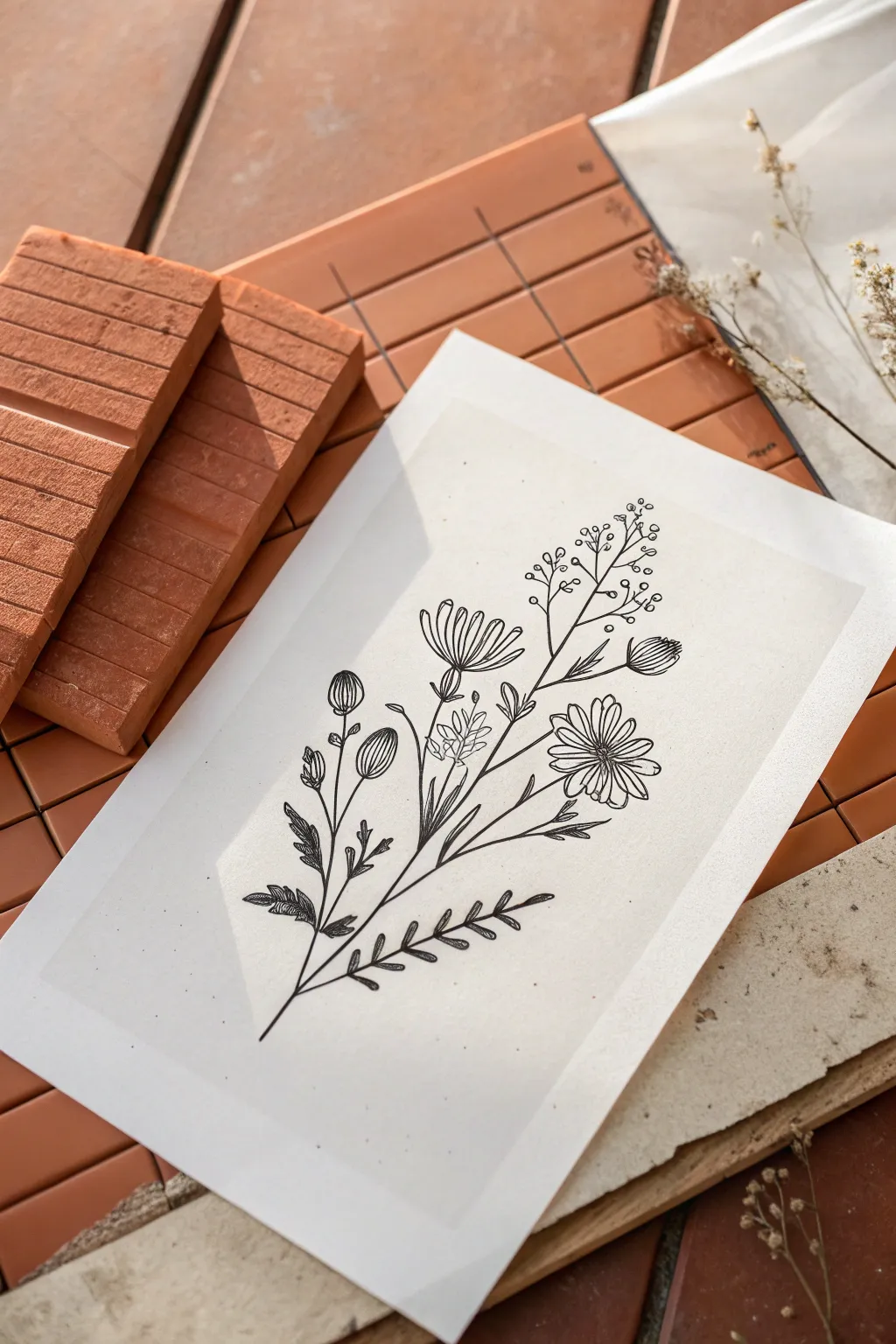 Transparent overlay prints add depth with delicate lines and soft color for layered creativity