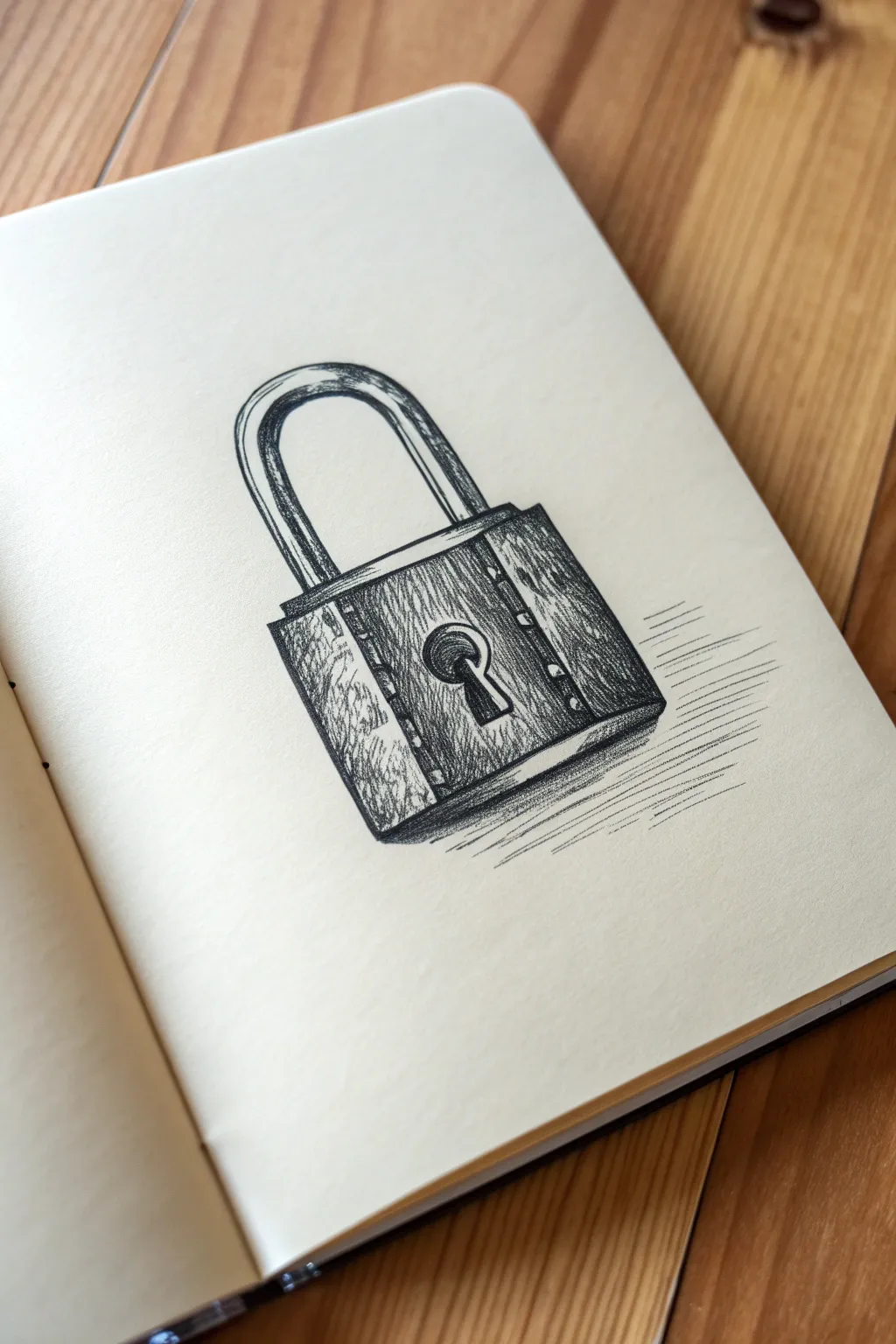 Layered cross hatching shapes a single hair lock study with bold dark mass and depth.