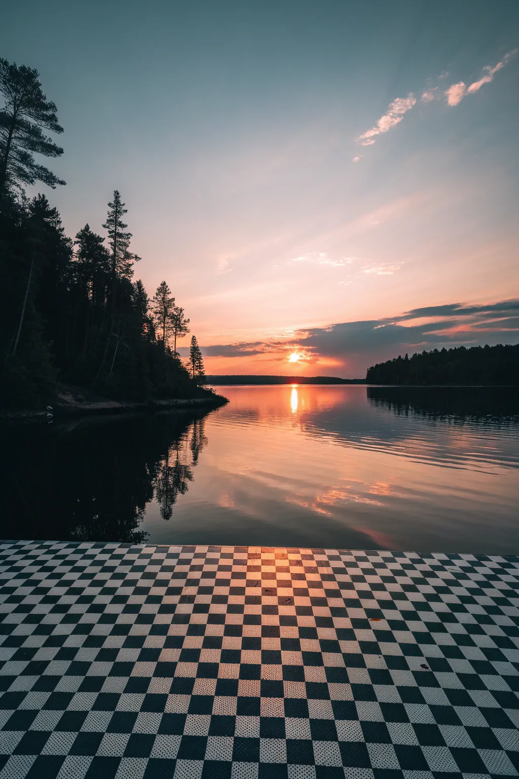 Explore retro aesthetics with this dithered sunset idea, blending vintage pixel art with modern minimalism.