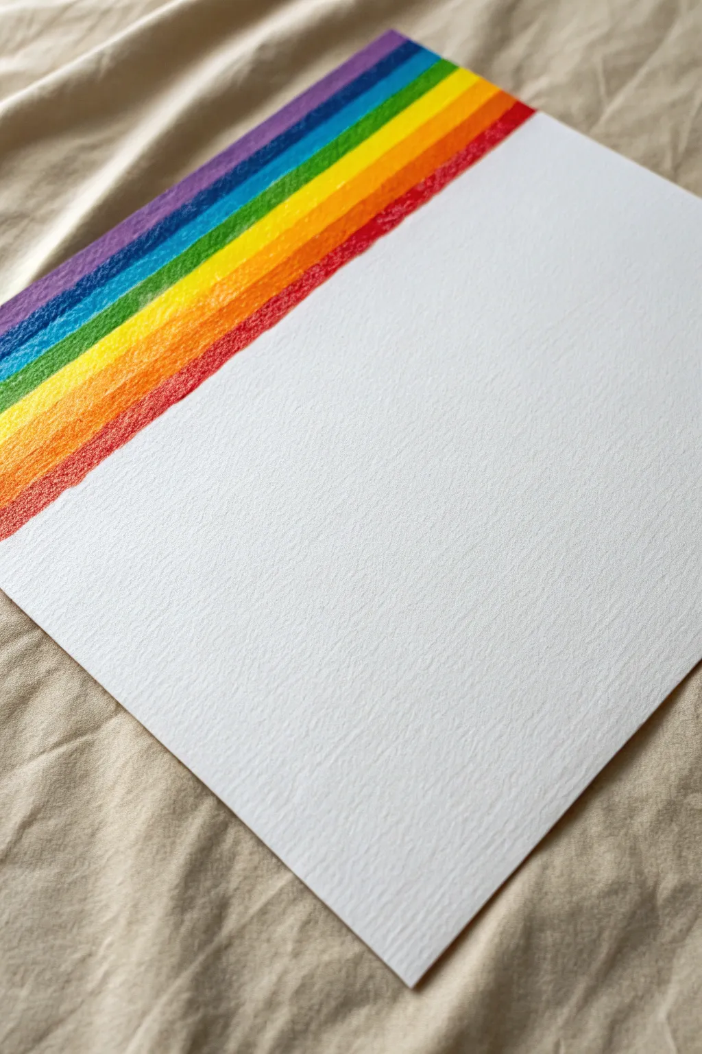 Rainbow scrape painting shows magical color mixing ridges, a satisfying easy art idea for kids.