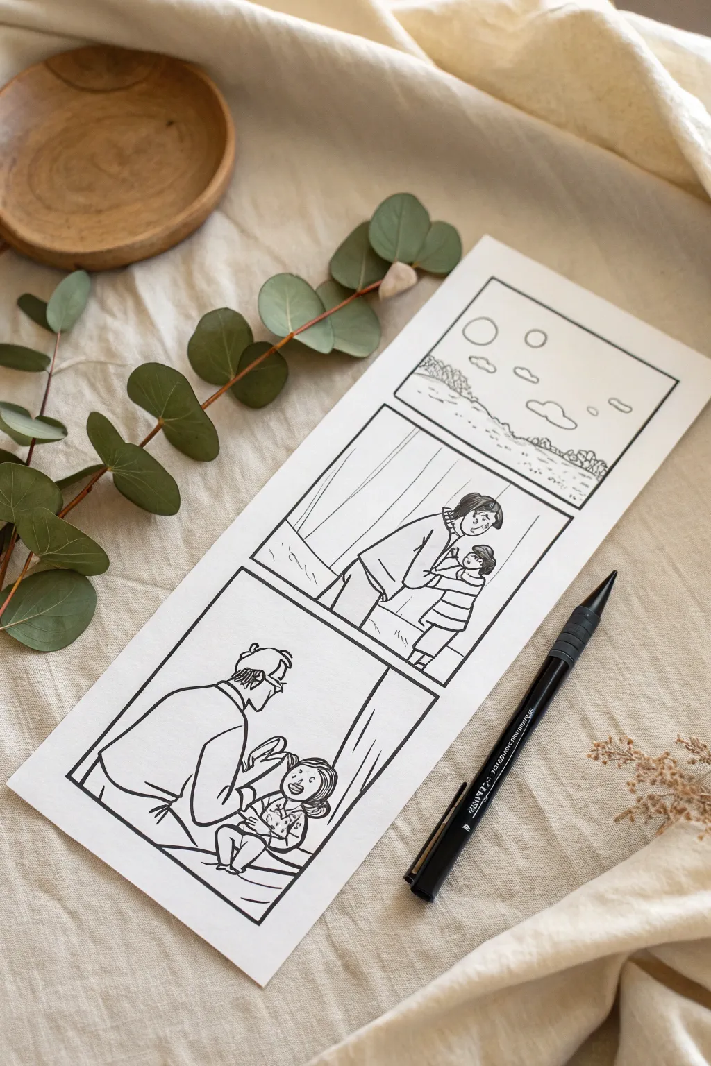 Turn a sweet memory into a personalized 3-panel comic story.