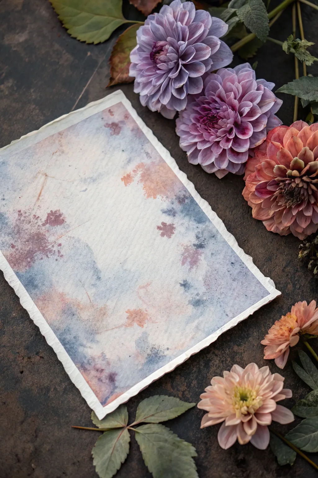 Moody watercolor bleeds meet bold ink splatters for effortless grunge texture, minimalist and raw.
