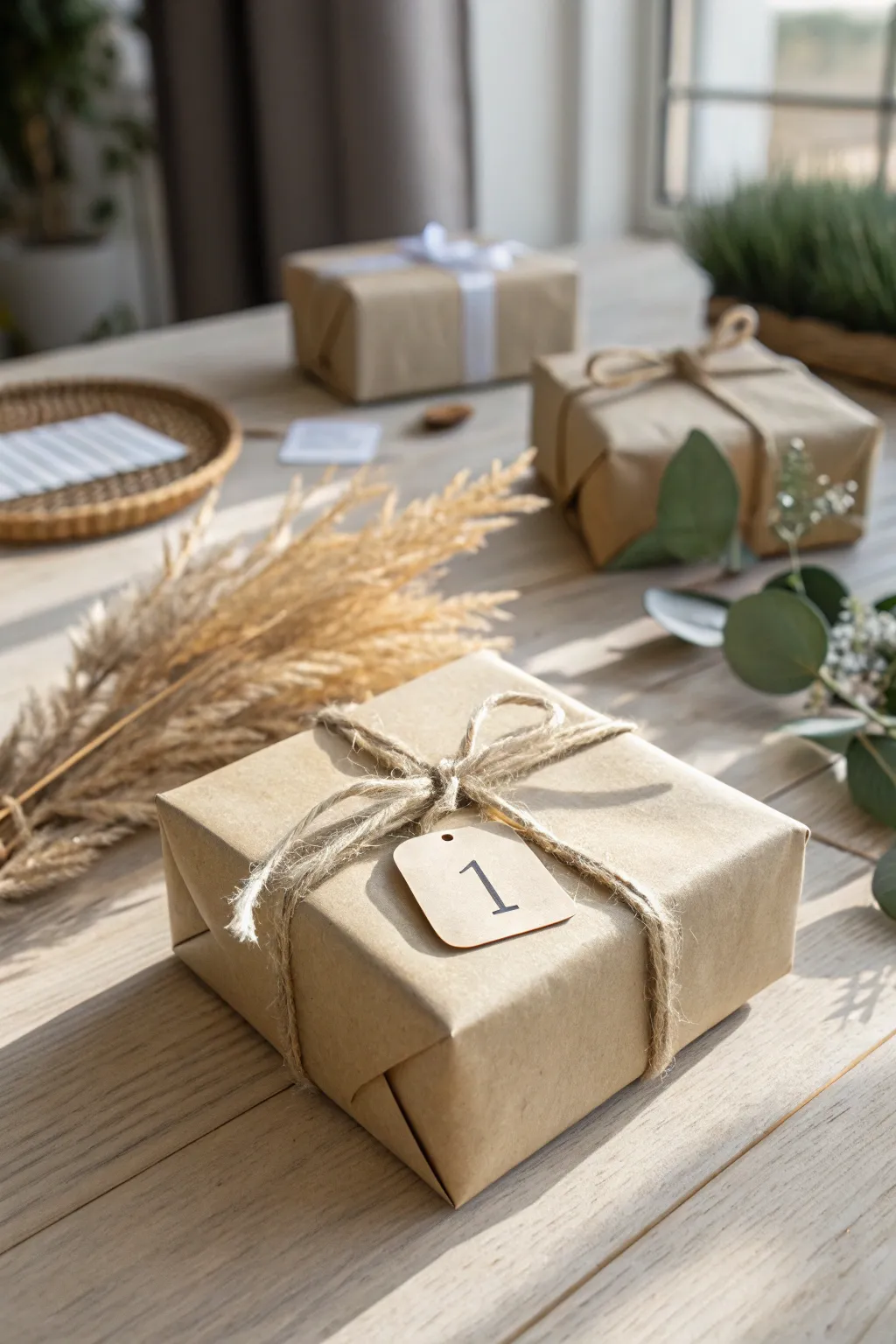 A numbered prize at the front of the table, hinting at the excitement of choosing in order.