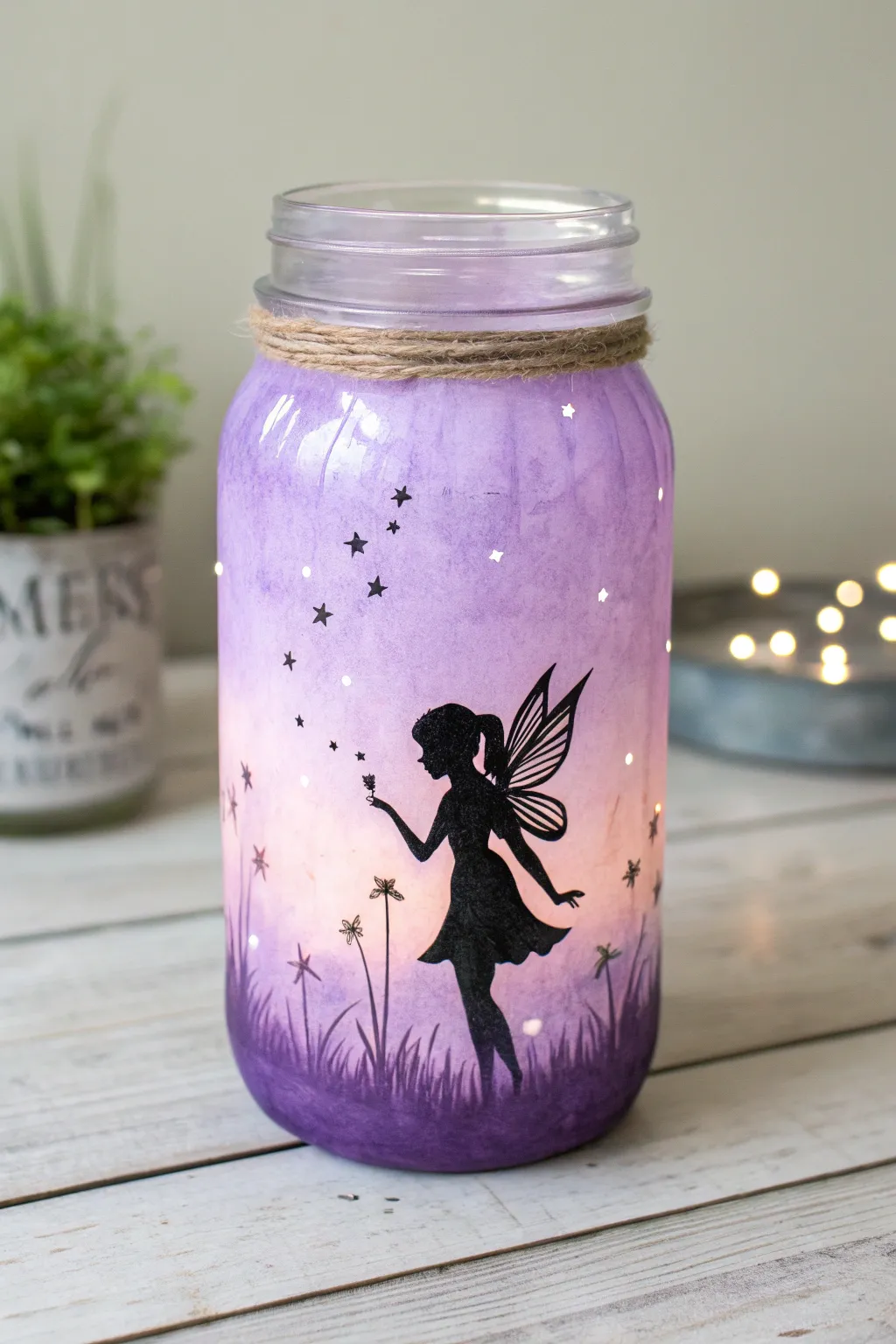 Create a magical glow with these DIY silhouette lanterns. Perfect for a cozy boho evening.