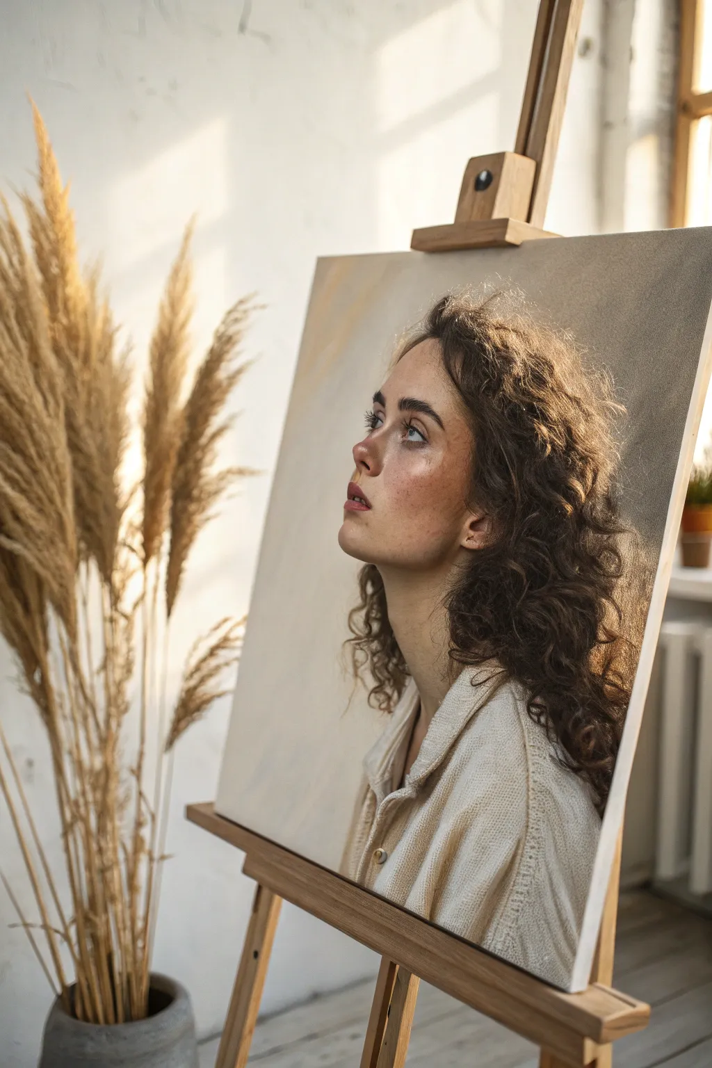 Warm meets cool: split lighting portrait idea with bold complementary color temperatures