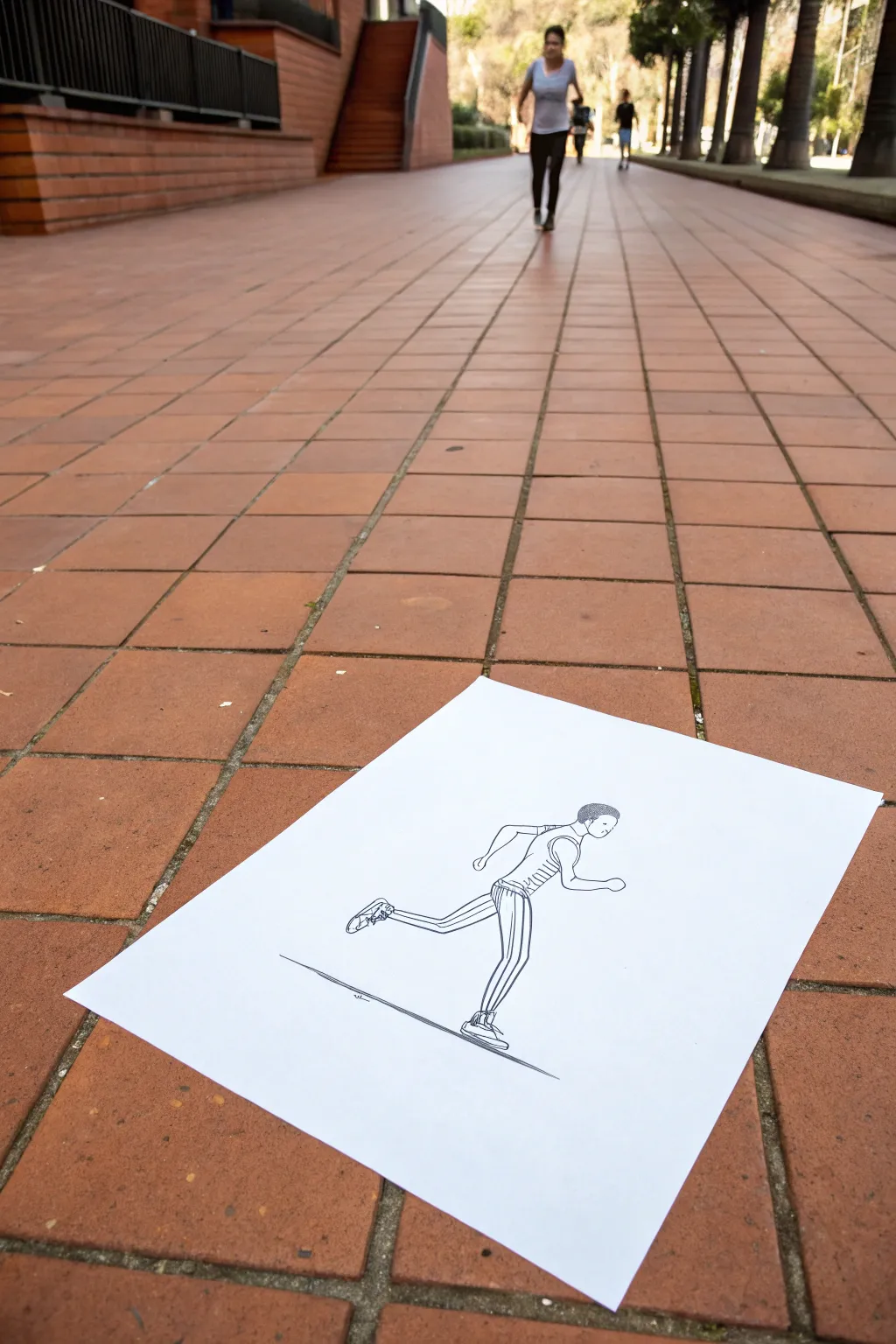Running stride gesture study with clear line of action for dynamic pose drawing practice.
