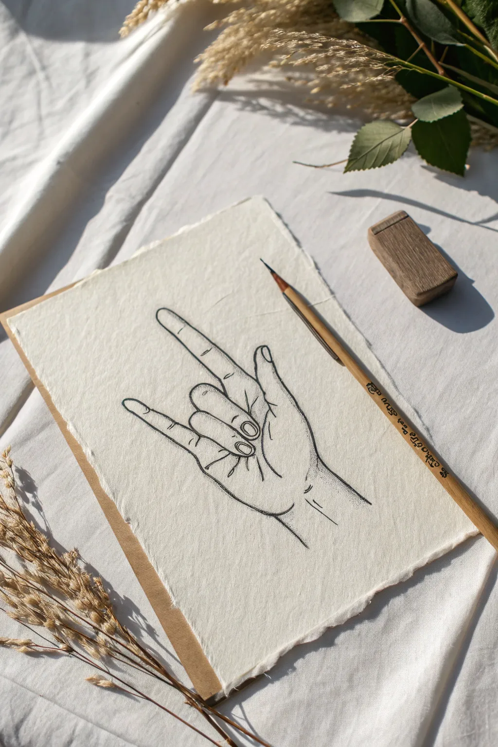 Learn to draw the trendy finger heart gesture with this simple minimalist sketch guide.