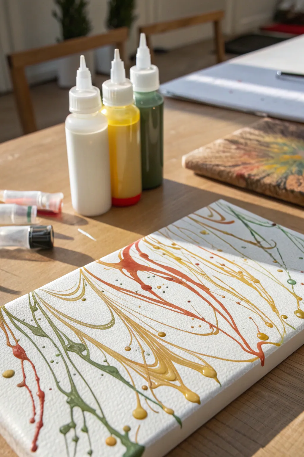 Create vibrant, textured masterpieces with this fun and easy squeeze bottle drip art technique!