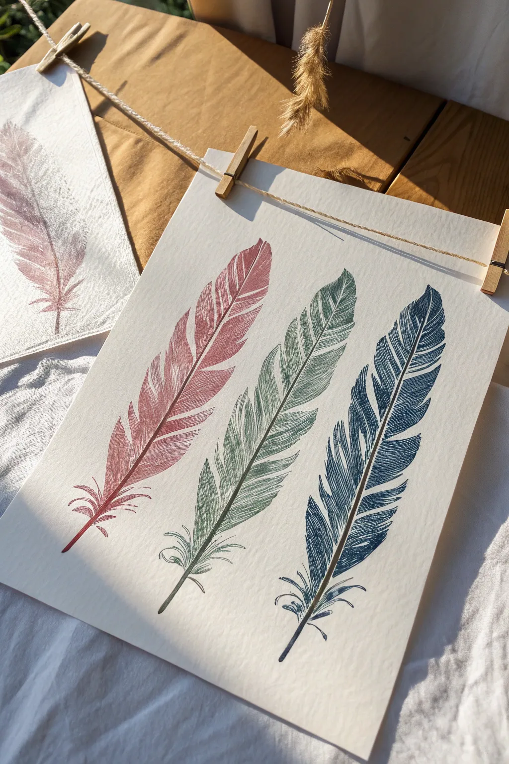 Try string pull drag painting: soft mirrored blooms in modern boho Scandinavian tones.