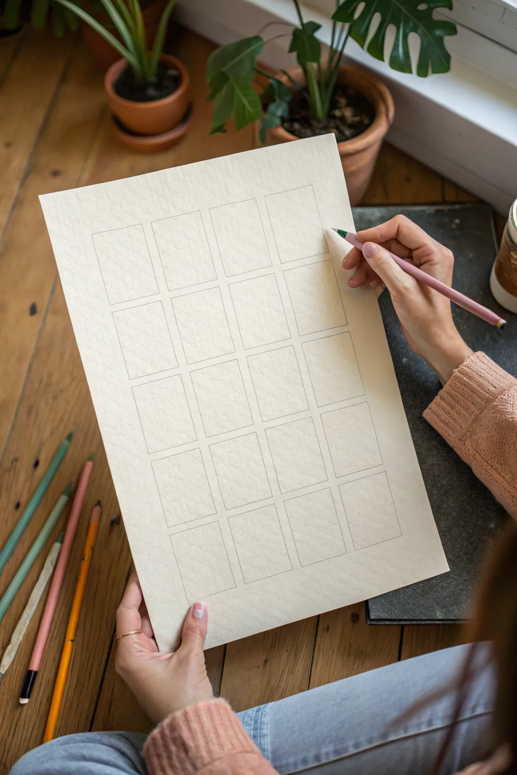 Commission sheet idea: compare bust, half-body, and full-body crops with one consistent pose