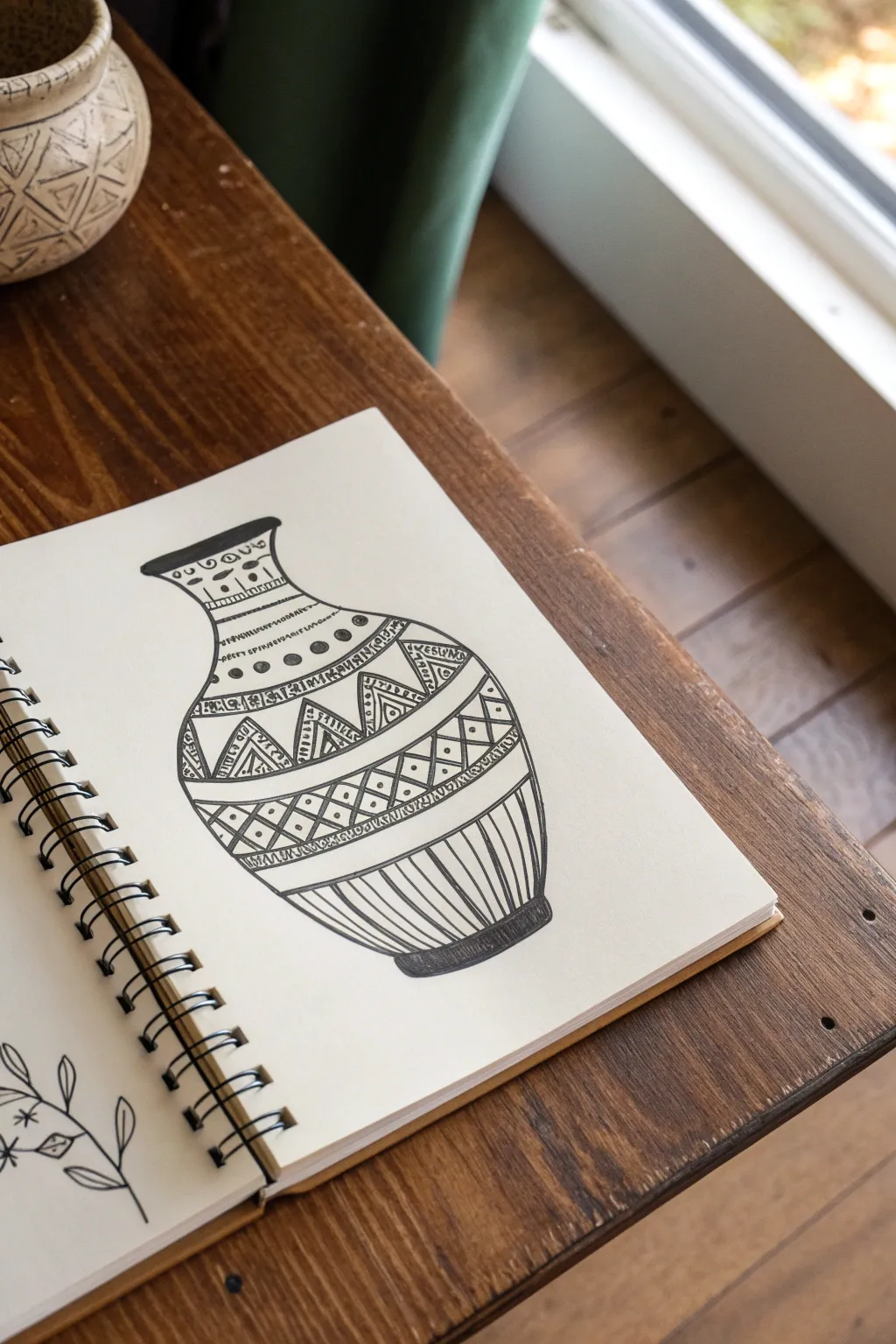 Explore asymmetrical balance by pairing bold thick contours with airy fine details on one form