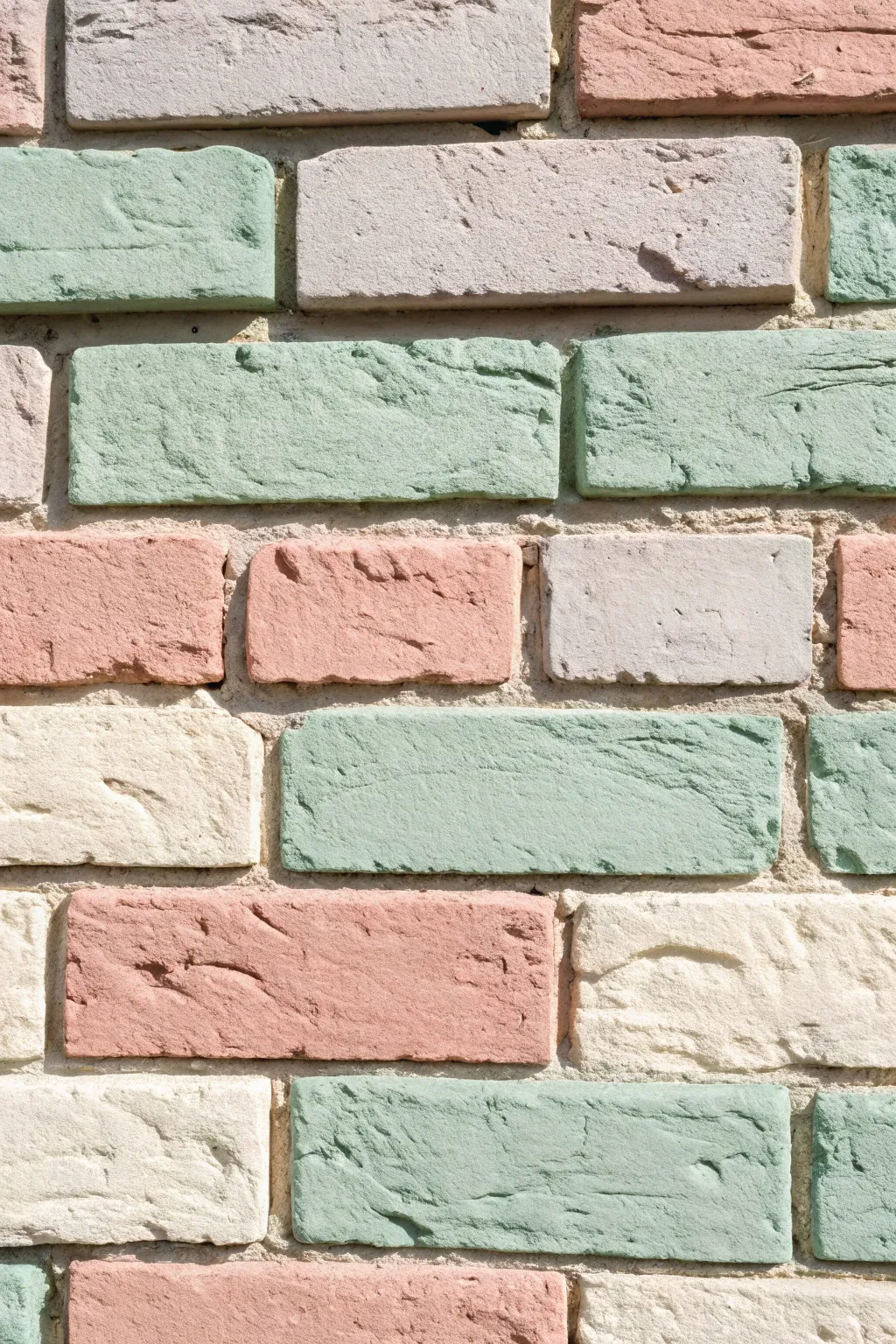 Soften your space with this random pastel brick painting technique for a cozy boho feel.