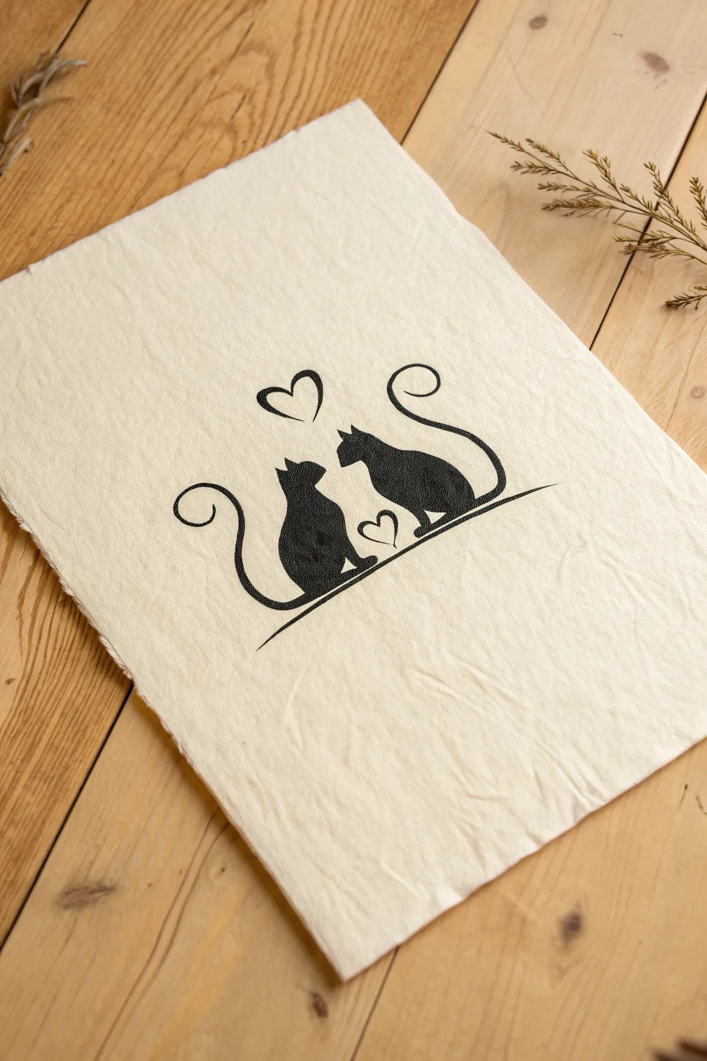 Sketch the bond of best friends with this sweet, minimalist intertwined tails idea.