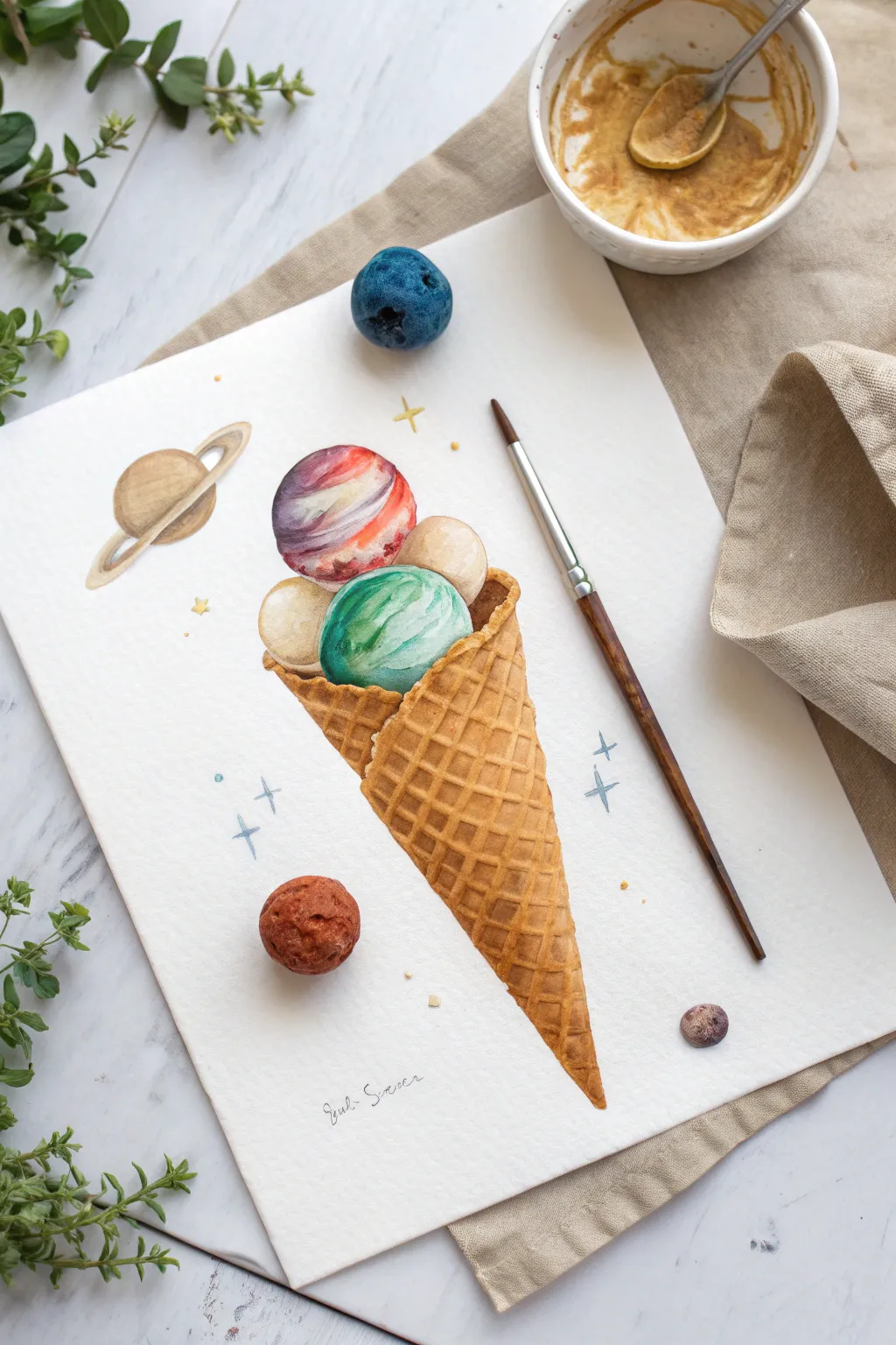 Scoop up the galaxy with this dreamy and whimsical cosmic ice cream cone drawing tutorial.