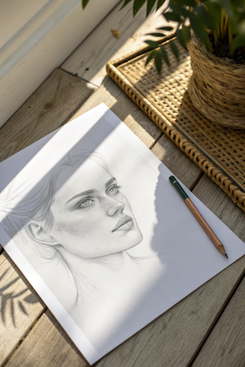 Soft face planes with gentle side light, perfect for easy shading practice