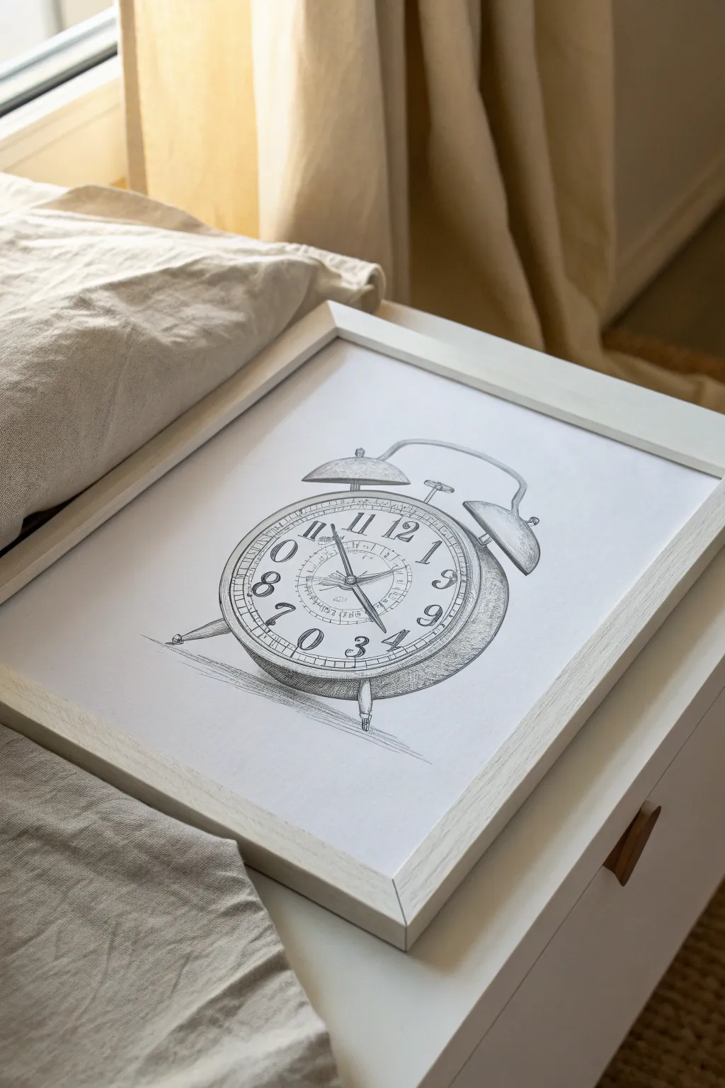 Sketch a minimalist melting clock with gentle shading for an easy hipster-inspired drawing