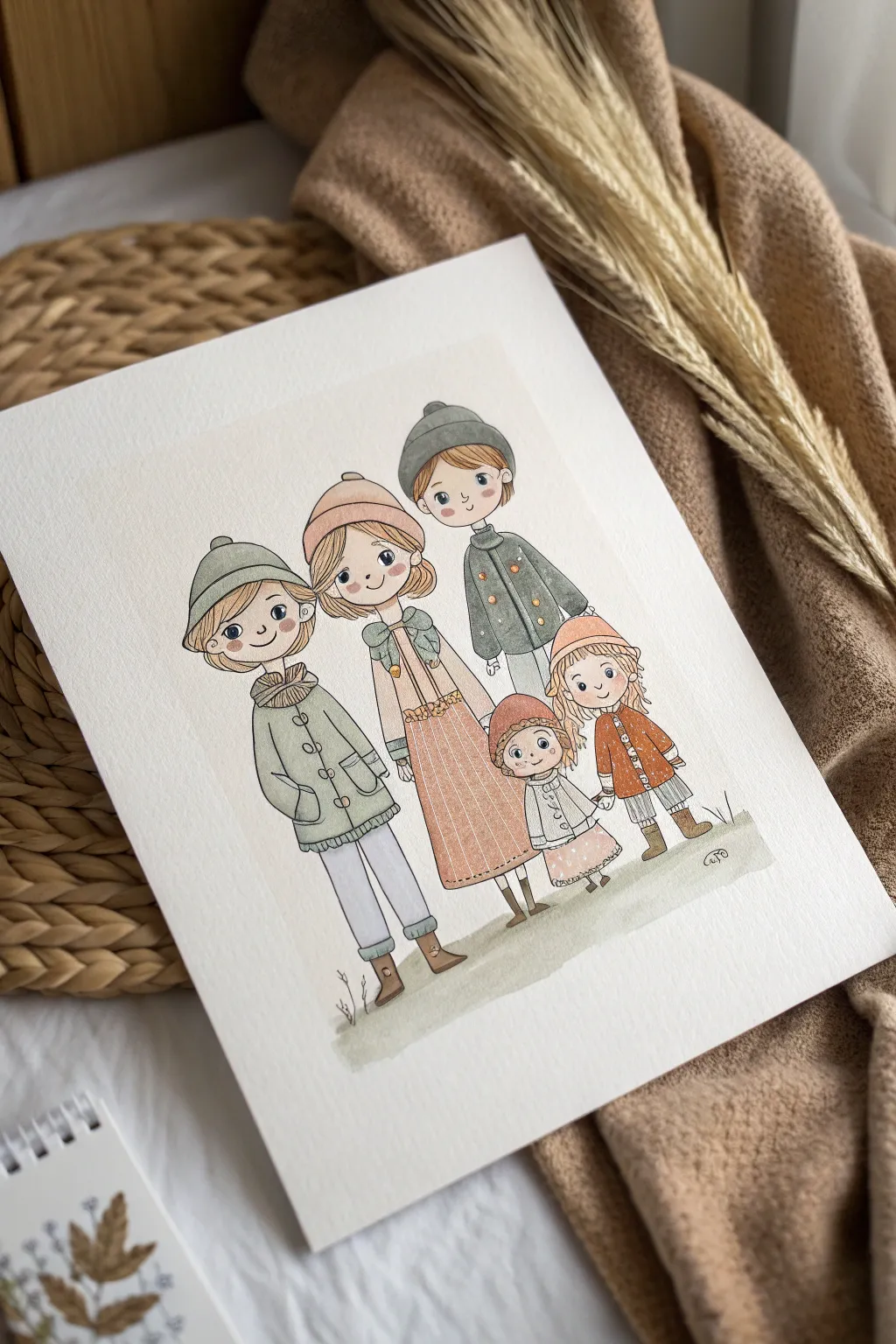 Design your own character family portrait with mix-and-match swatches for a heartfelt gift.