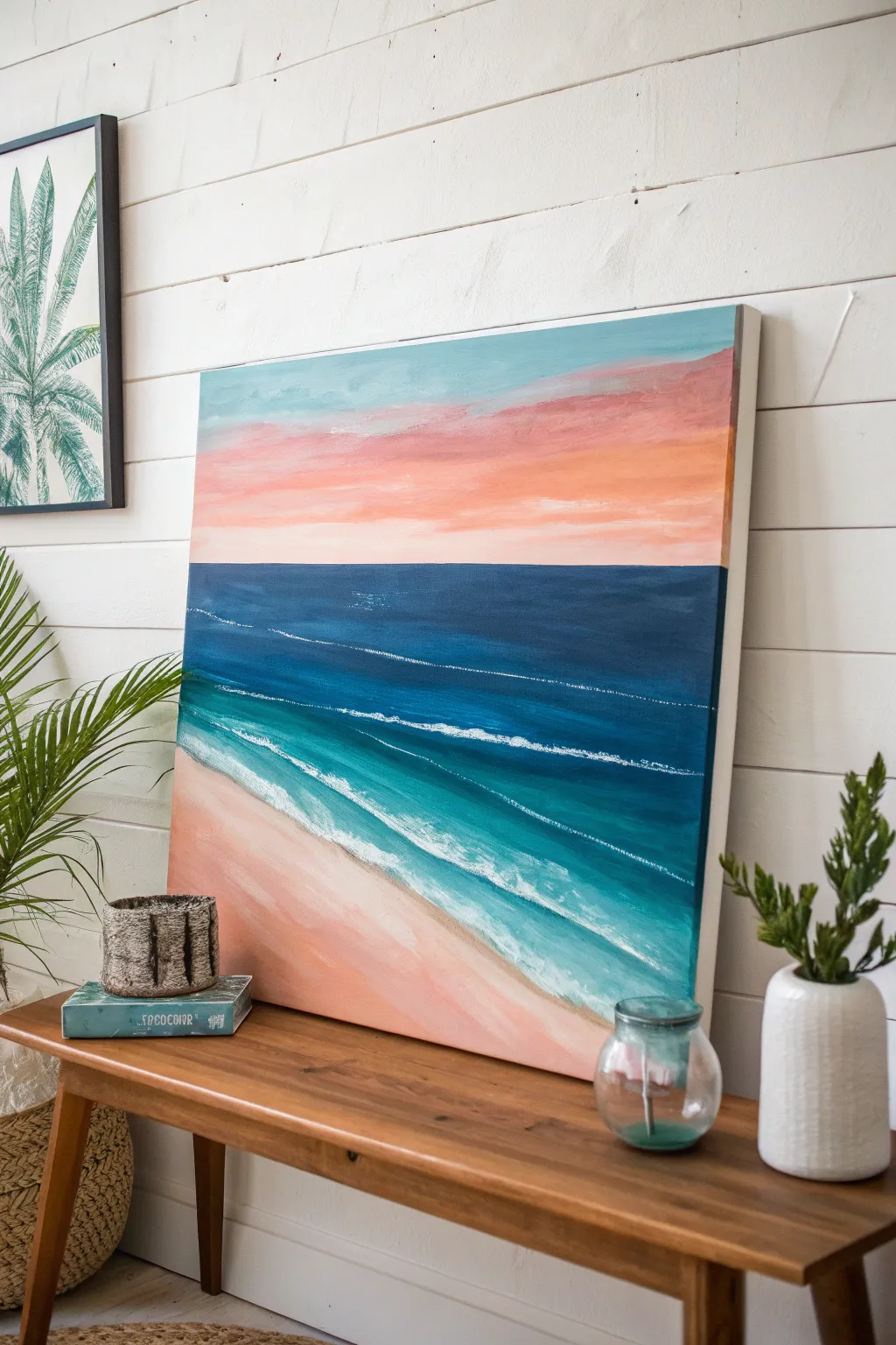 Minimalist horizontal gradient study shifting from deep cool tones to warm sunlit hues.