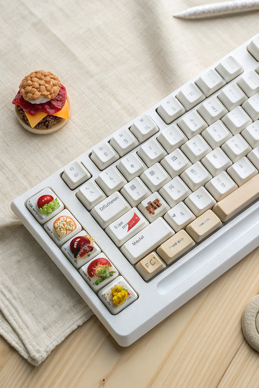 Turn your keyboard into a tiny, tasty buffet with these hand-painted food keycaps.