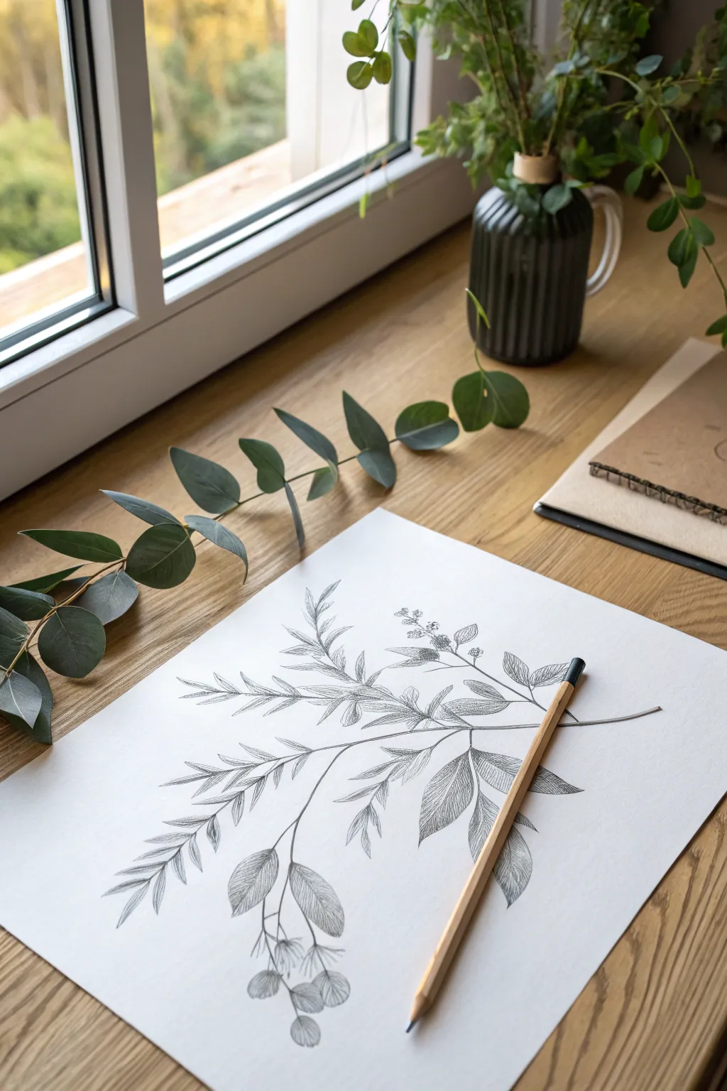 Master negative space by letting the white paper define your subject.