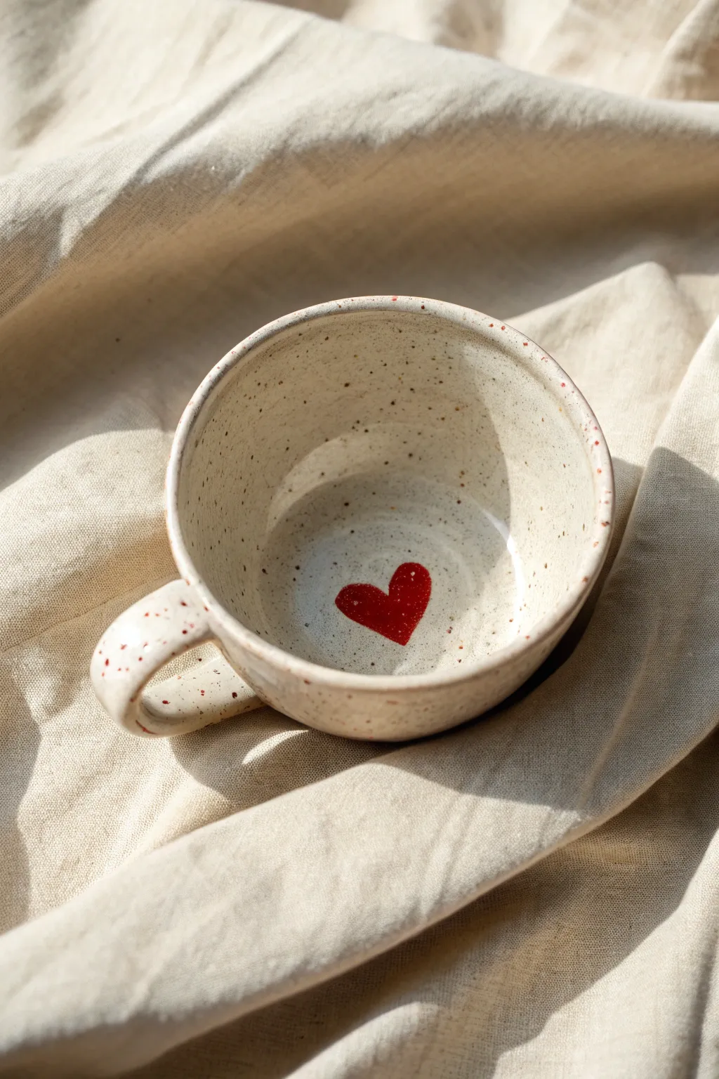 Sip your way to a smile with this hidden heart detail. A sweet secret for your morning brew.