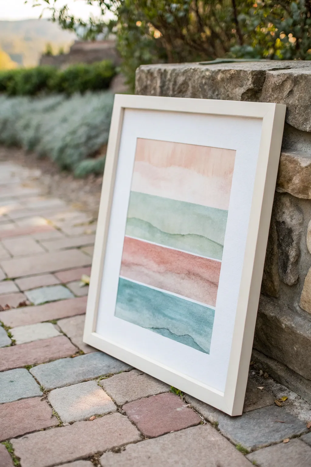 Soft abstract color fields: muted blocks with feathered edges for a calm, relaxing painting idea