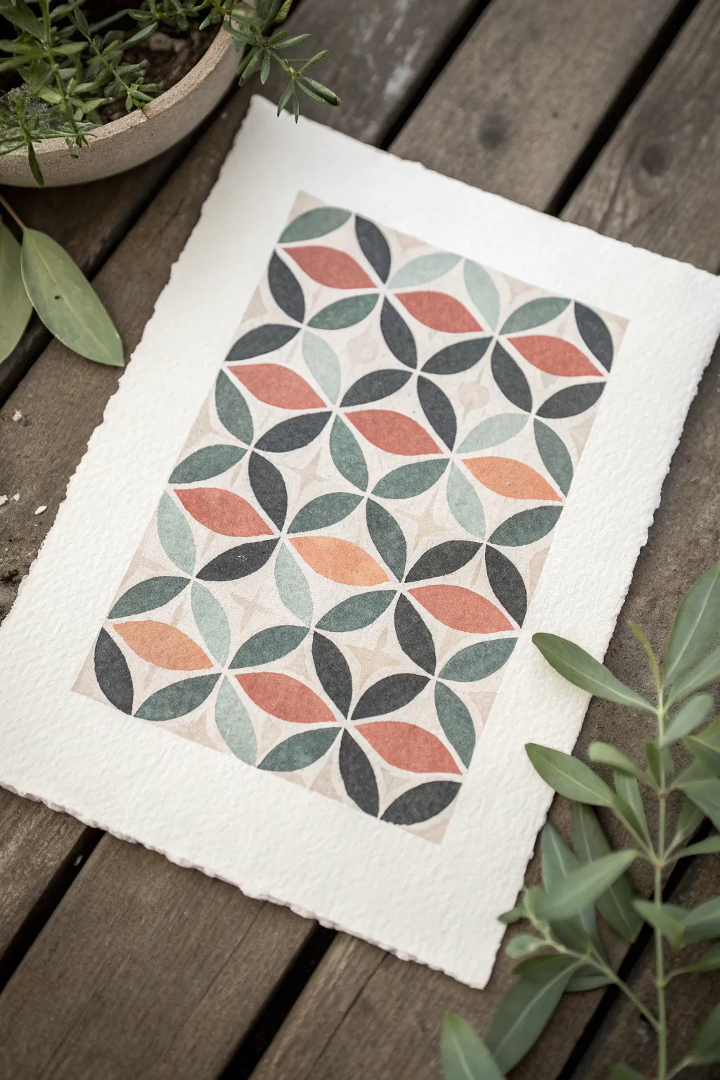 Stencil-style repeat shapes make speed painting fast, clean, and beautifully minimalist.