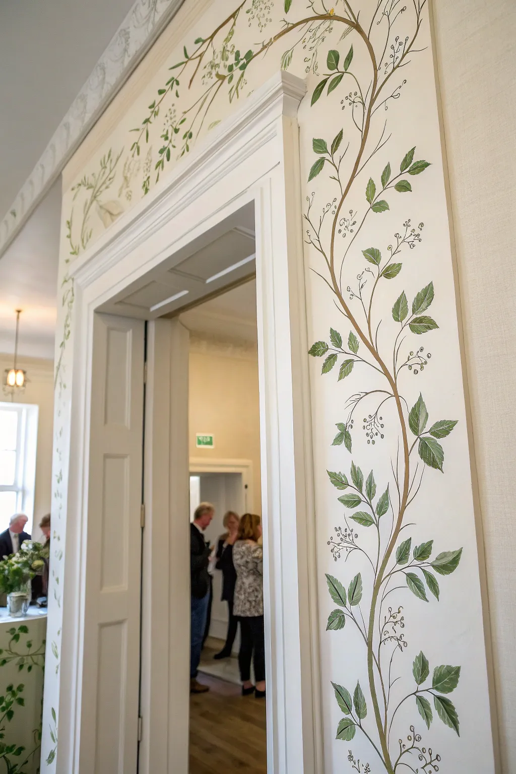 Transform your doorway into a secret garden entrance with delicate hand-painted vines.