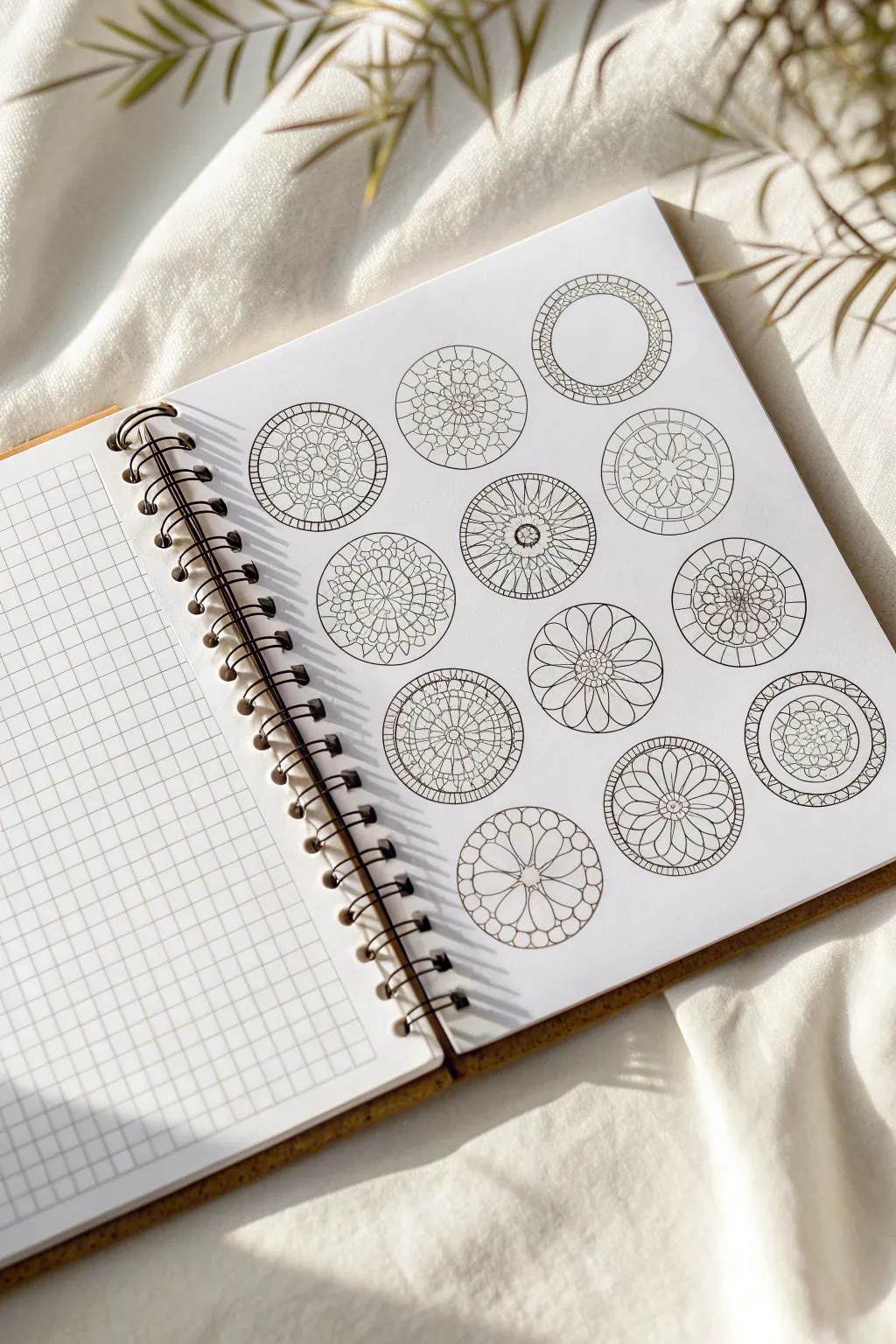 Circle swatches packed with mandala friendly Zentangle fills, clean, calming, and ready to copy
