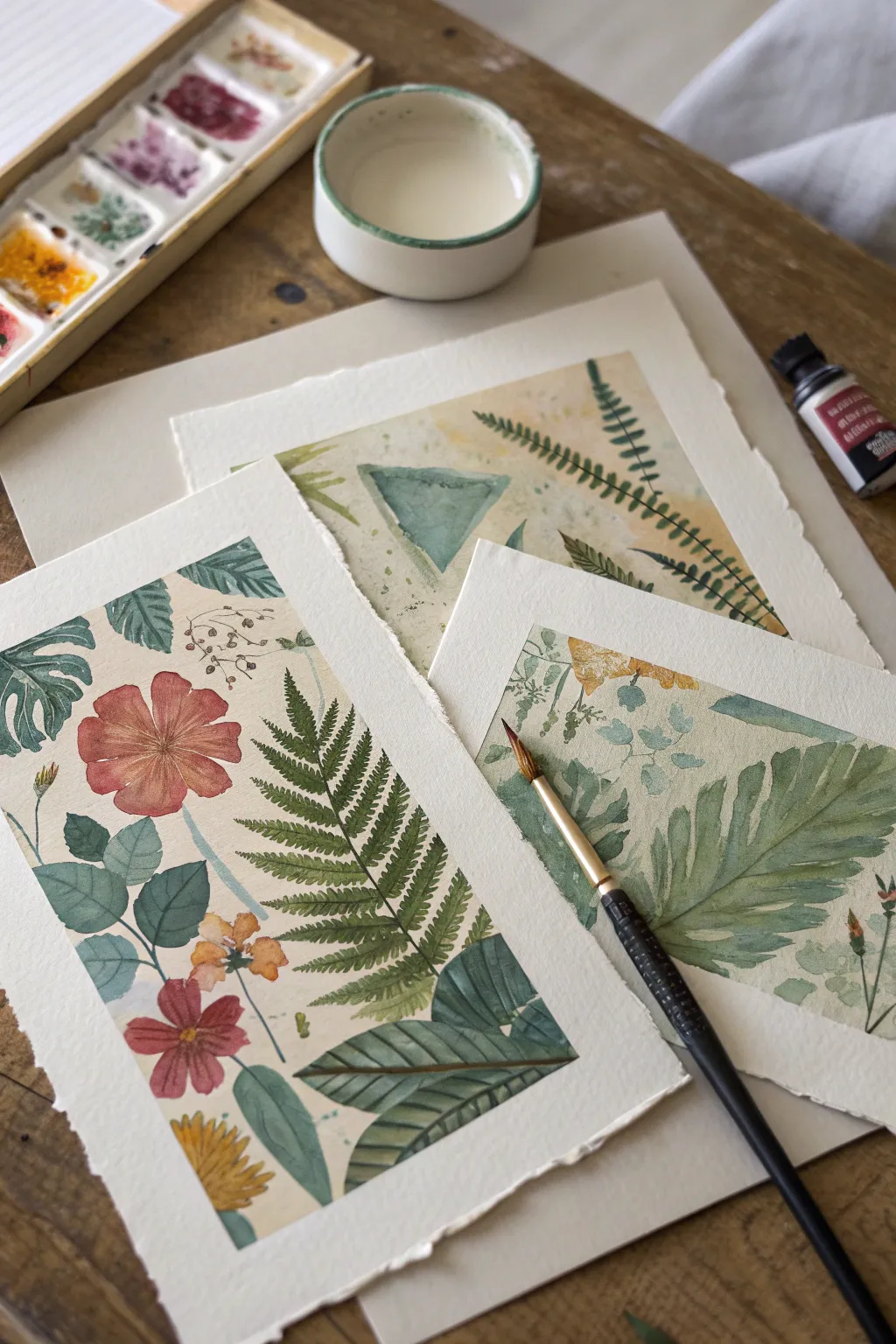 Scan, cut, and blend two styles into one calm Nordic-boho hybrid collage collab project.