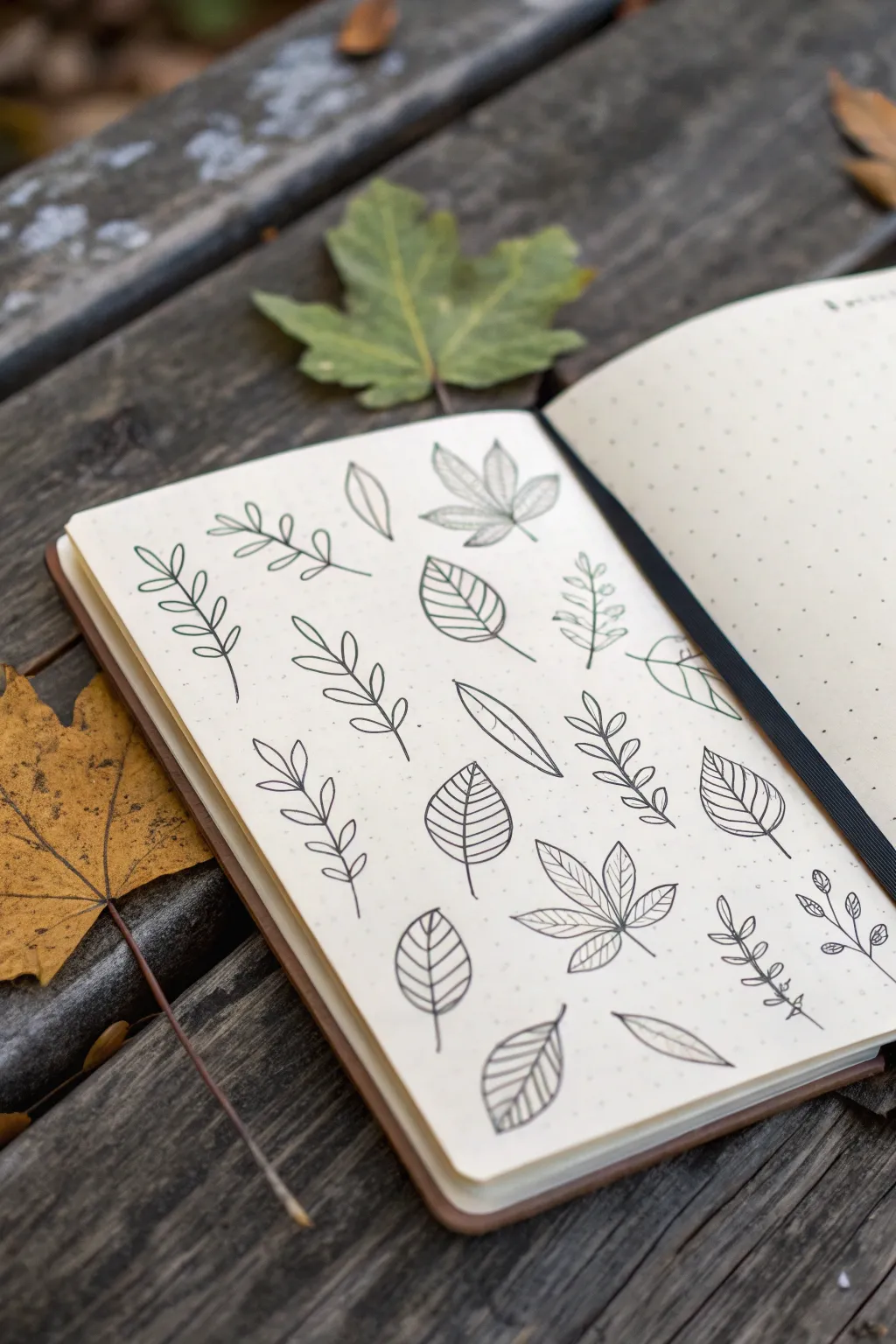 Asymmetrical balance made simple: repeating leaves with one bold break for hierarchy