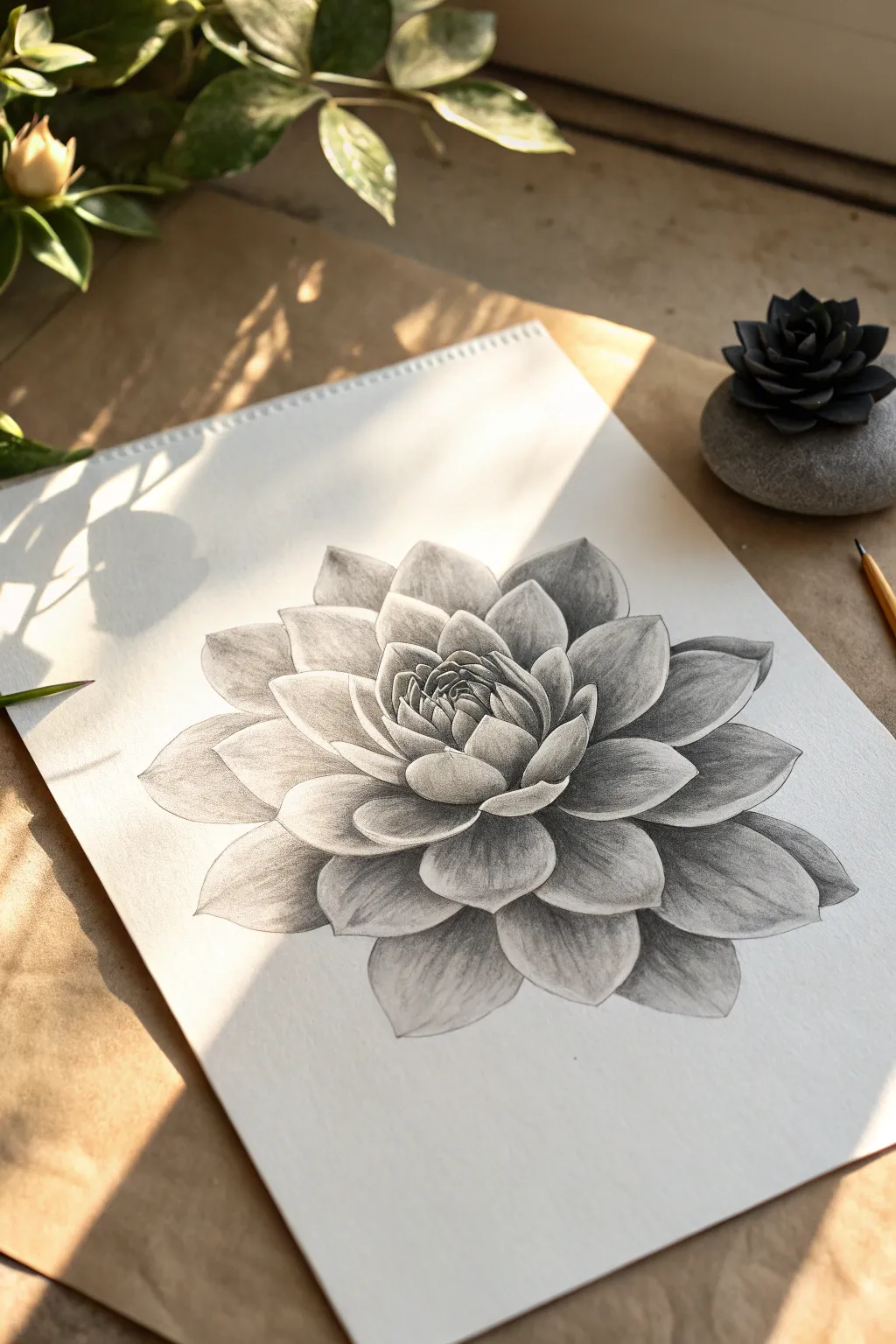 Soft smoky charcoal flower study with blended petals and clean minimalist Scandinavian mood.