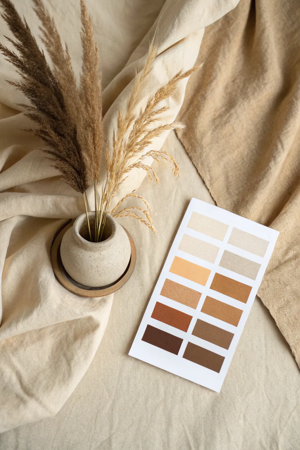 A cozy photo on top with five labeled swatches below for an instantly usable color palette idea.