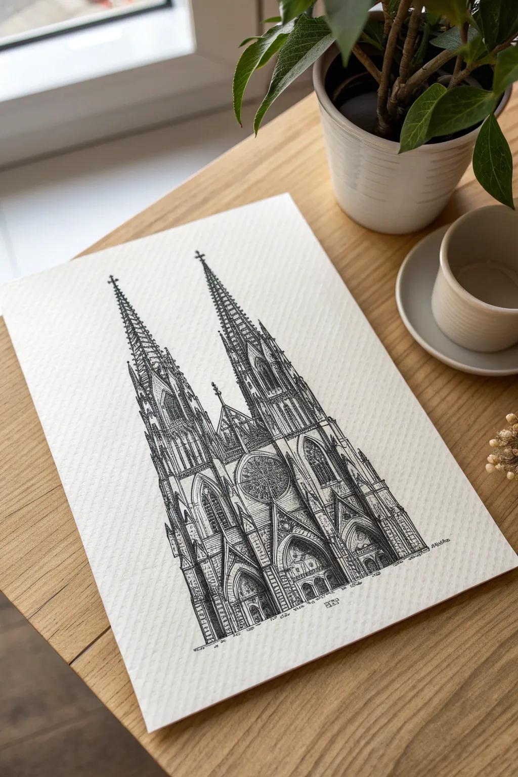 Master the art of patience with this intricate urban pointillism idea.