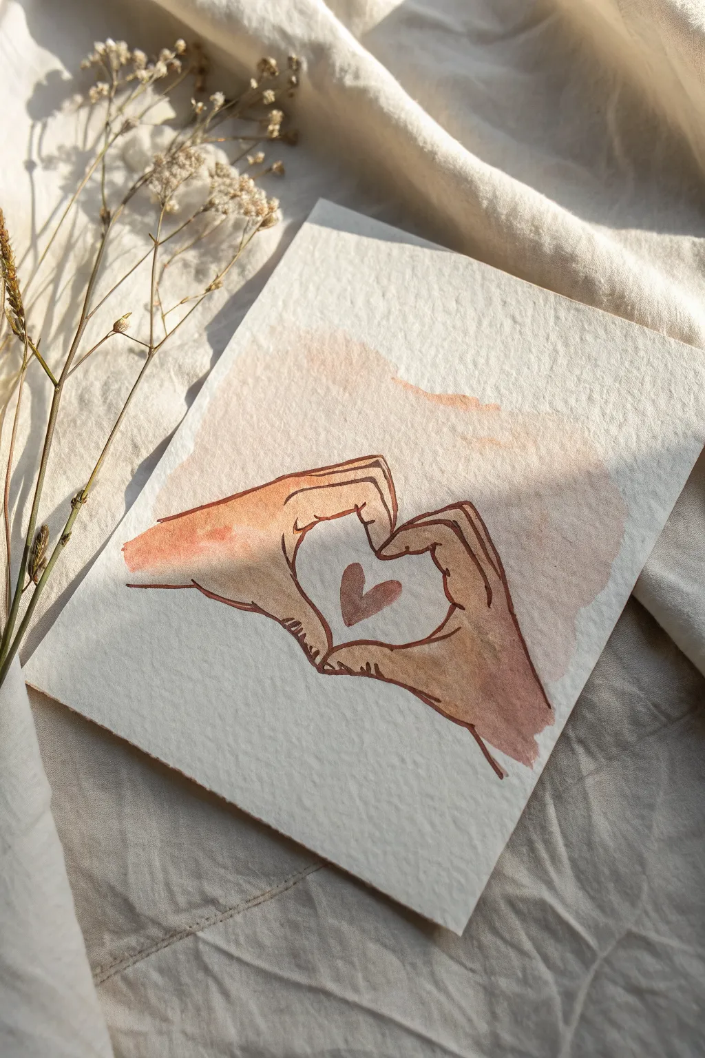 A simple heart-hands painting that feels handmade and full of love for Grandma.