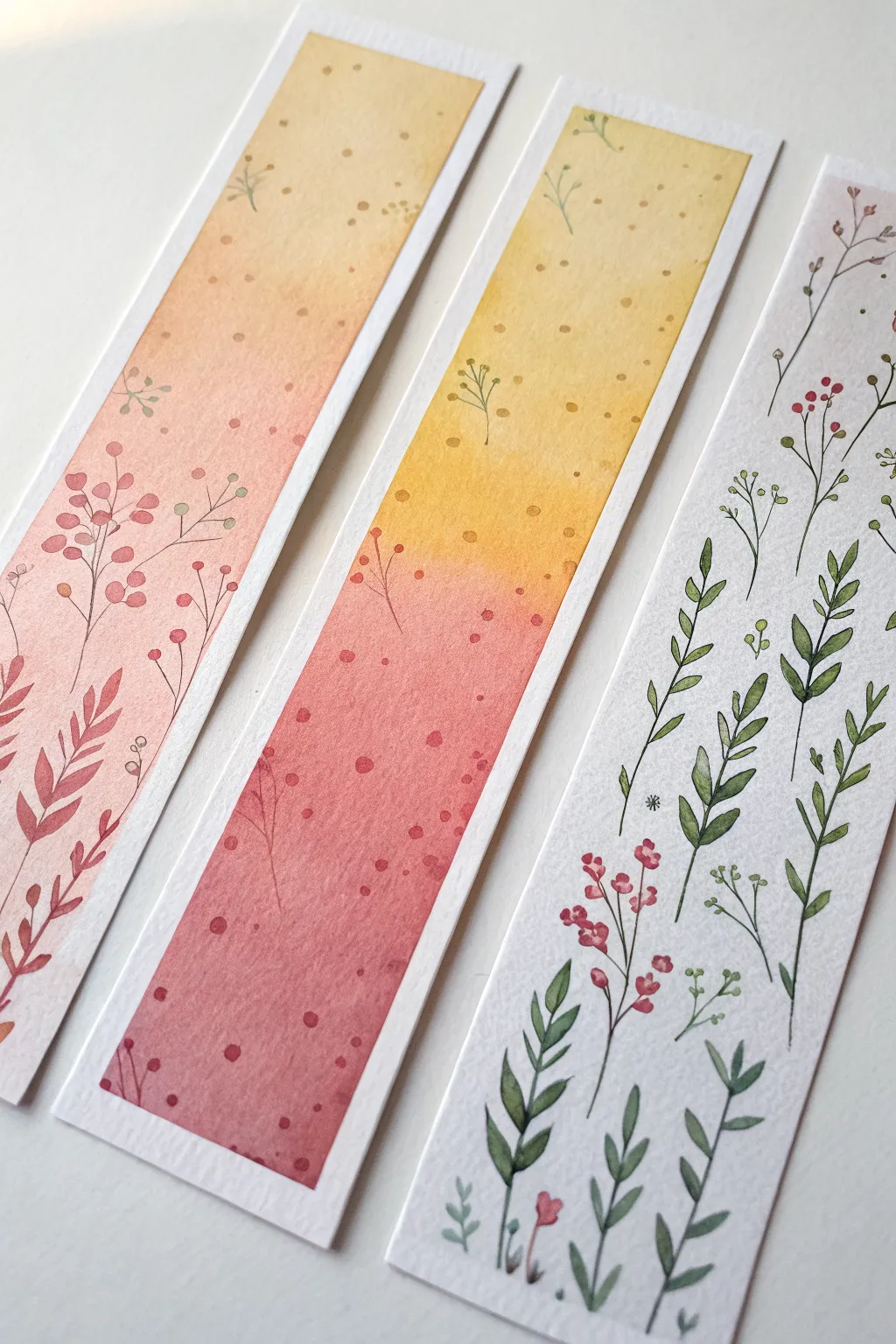 Quick-win watercolor bookmarks: three simple panels you can copy in one relaxing sitting