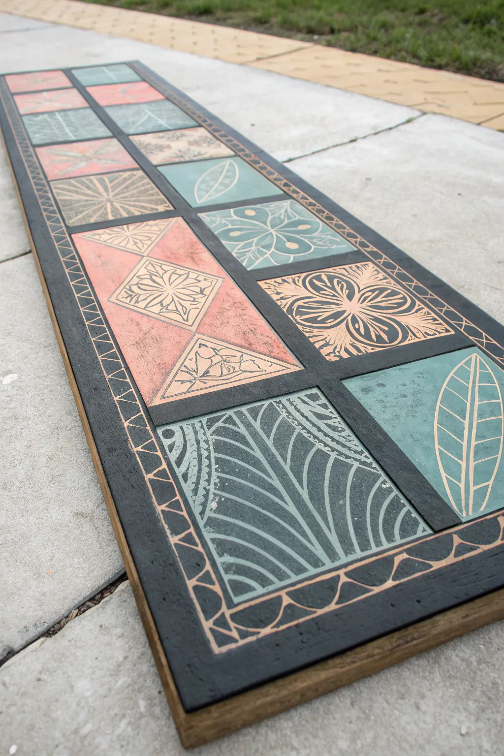 Sgraffito magic: scratch dark paint to reveal vivid undercolors and richly textured lines.