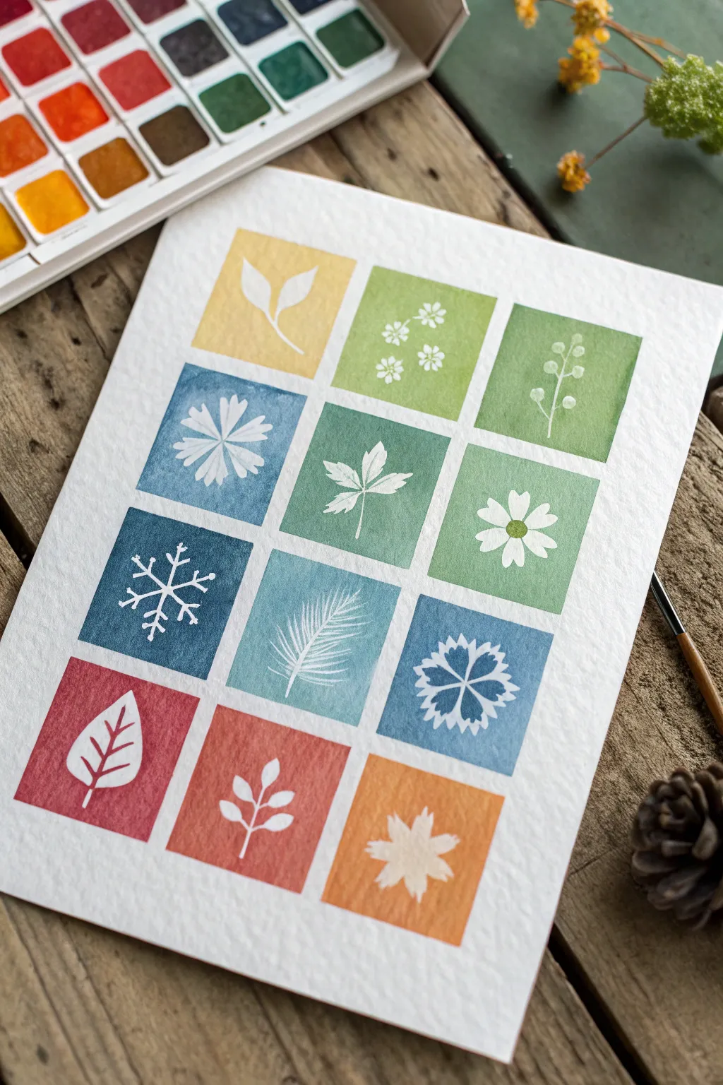 A four-season swatch grid to challenge your palette choices, from spring pastels to winter cools