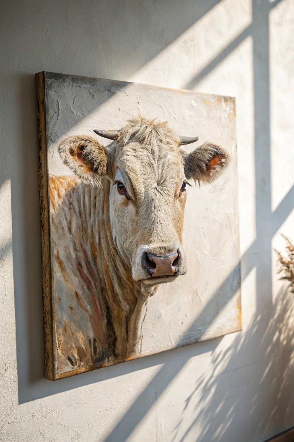 Impasto fur study: palette knife strokes that catch the light for bold, tactile texture