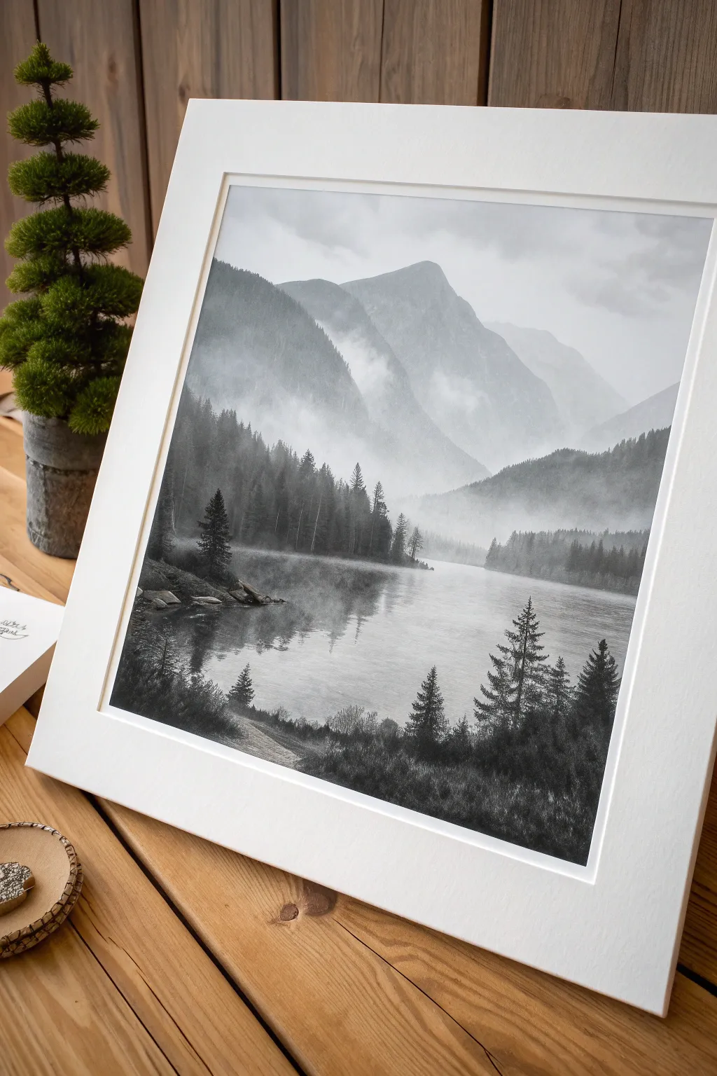 Moody monochrome landscape: practice value shifts with one hue plus white for cinematic depth.