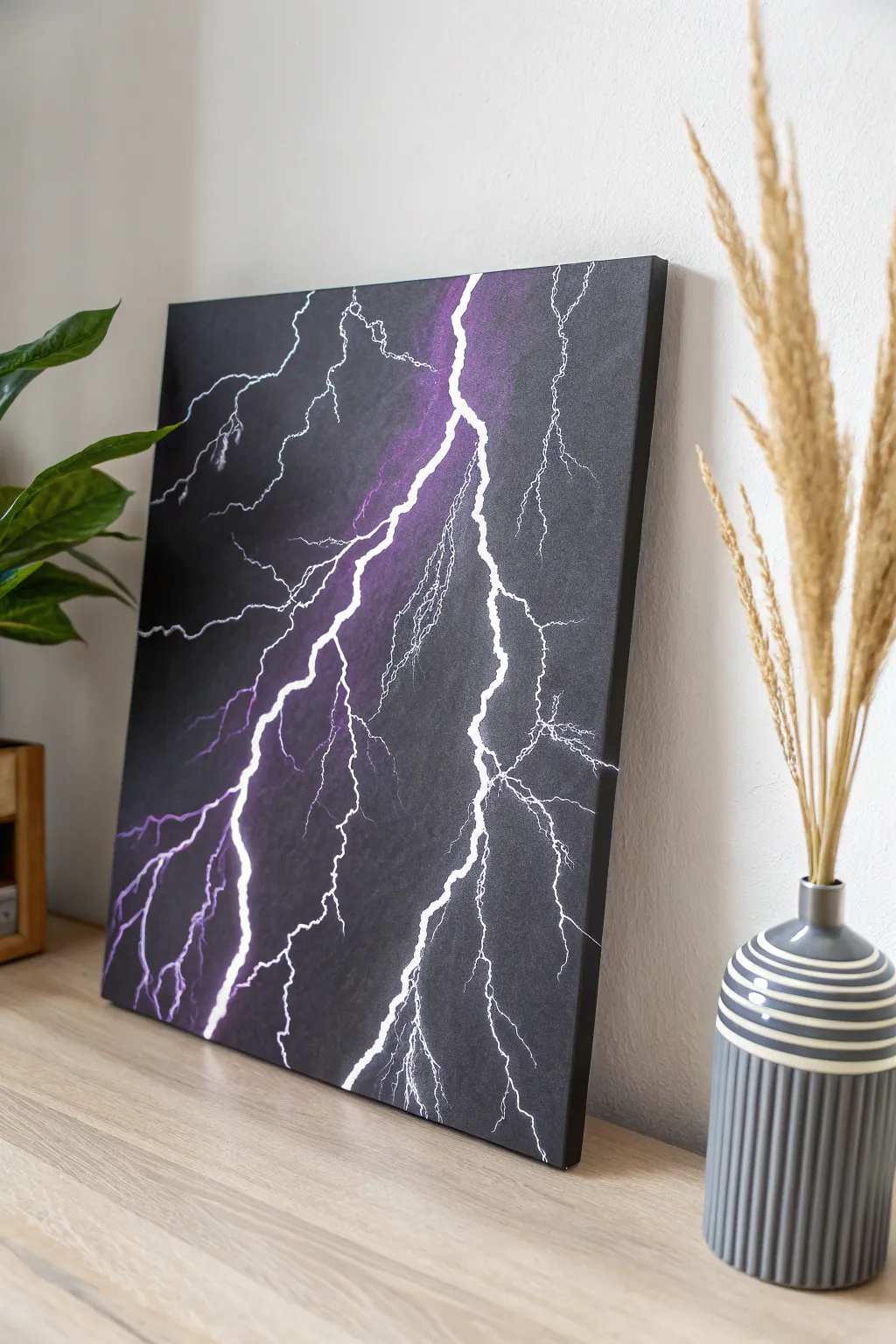 Spark some creativity with this striking neon lightning bolt painting idea. Pure electric energy!