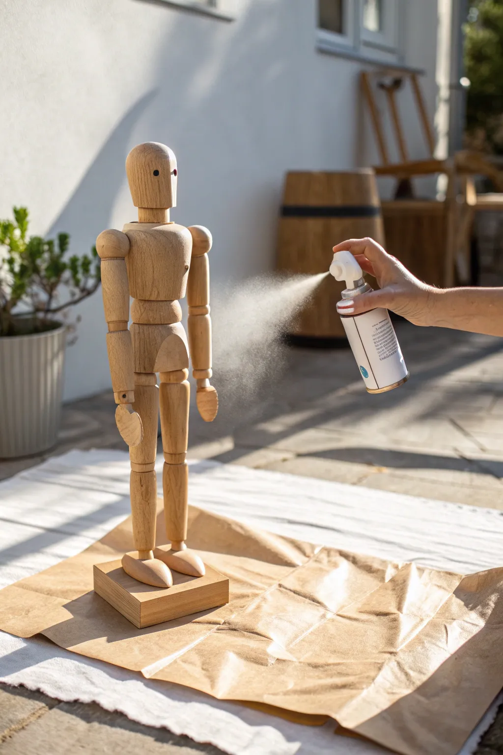 Create a flawless base for your art with a quick coat of spray primer.