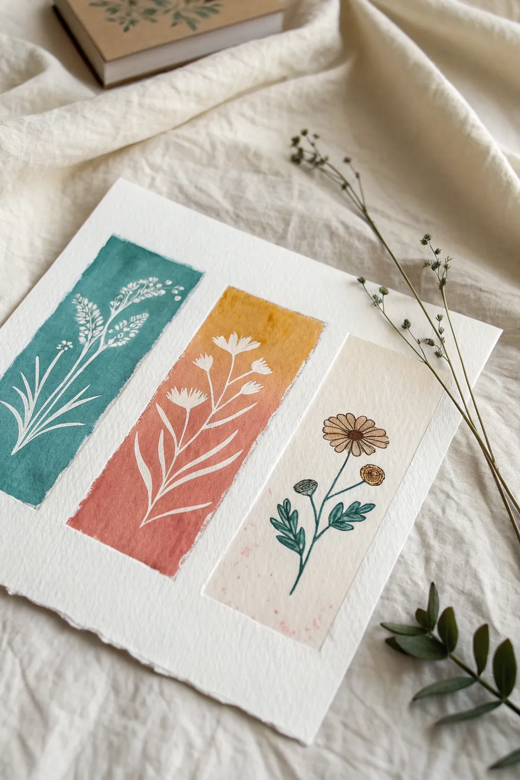 Warm vs cool three-color palettes: same subject, two mini paintings, instantly different moods