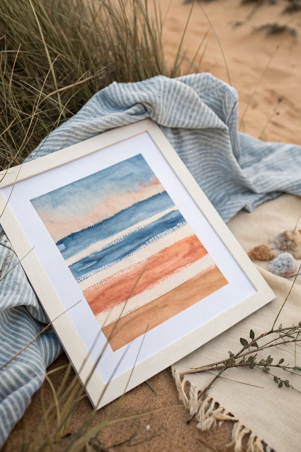 Abstract watercolor texture study: grainy dry brush meets sleek scraped streaks in bold color