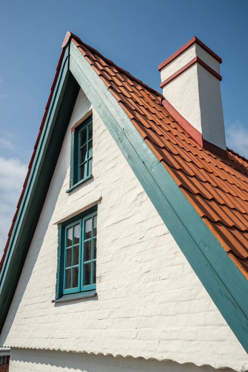 Color-block the attic slopes to define zones and make every angle look intentional and calm.