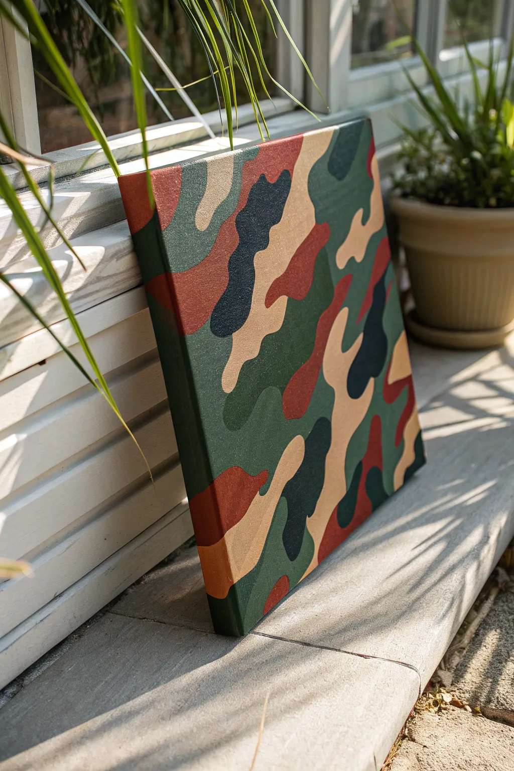 Metallic accent camo highlights that catch the light with a subtle, handcrafted glow