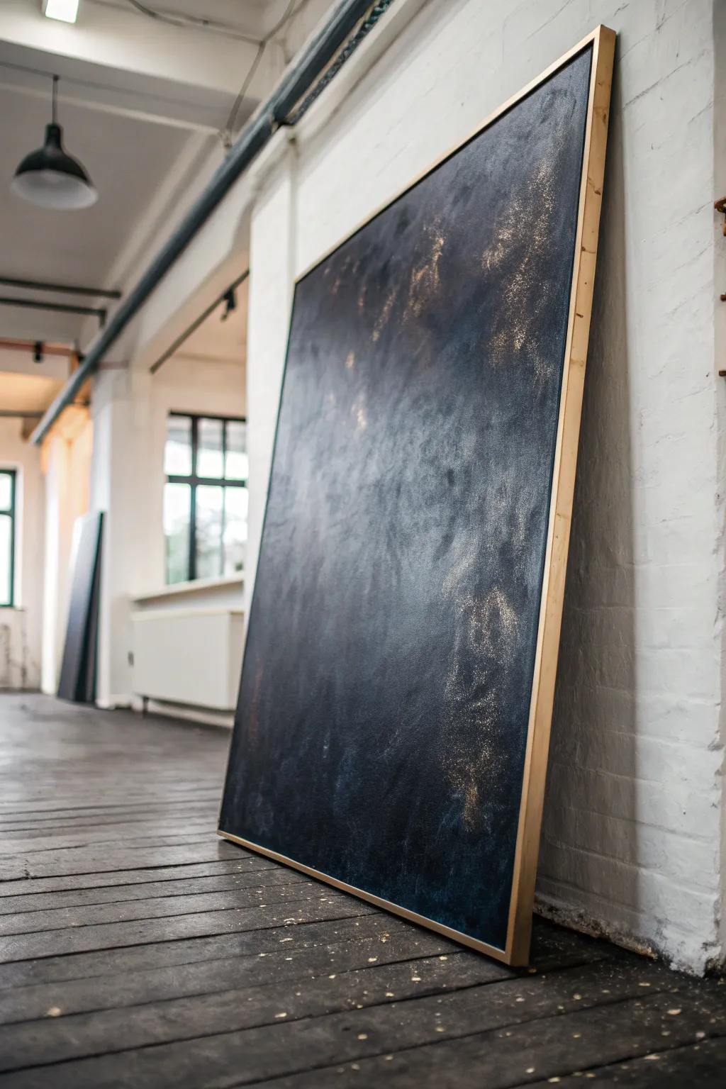 Abstract dark canvas with scratched light and hidden symbols, minimalist yet boldly dramatic