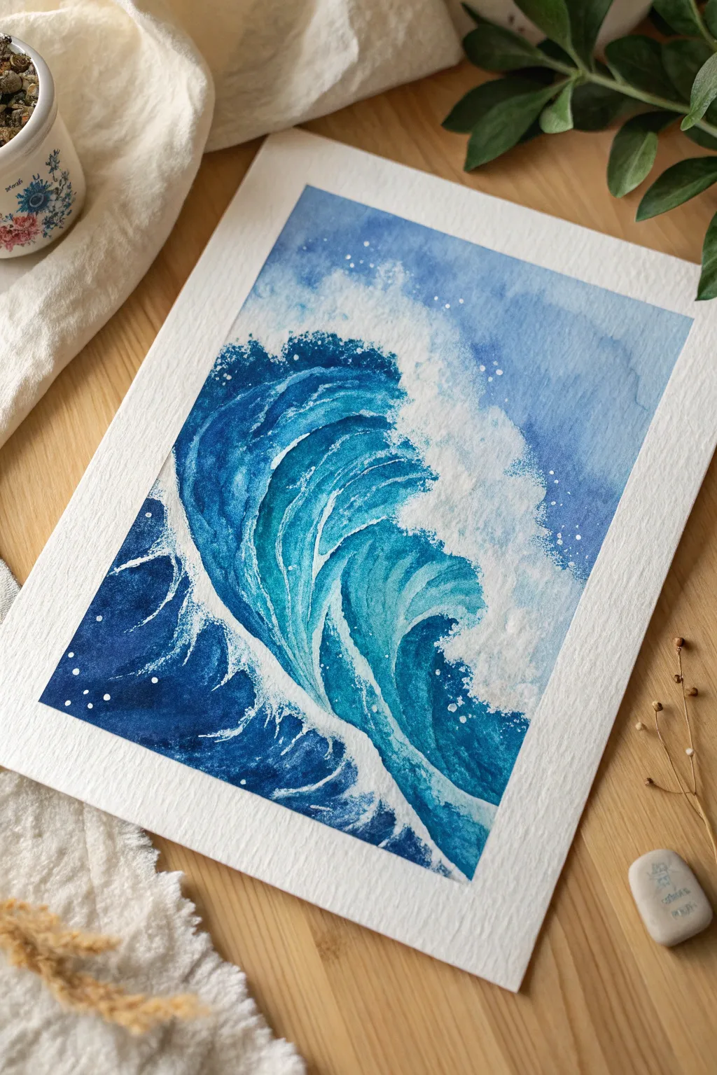 Reveal magic with every brushstroke! This wax resist ocean art is simple yet stunning.