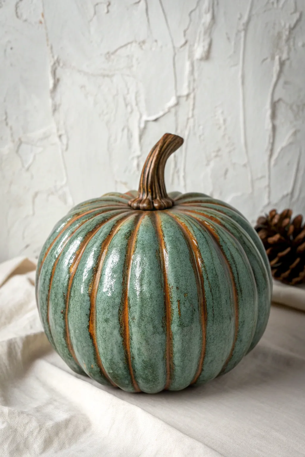 Transform bright orange foam into faux heirloom porcelain with this easy paint hack.