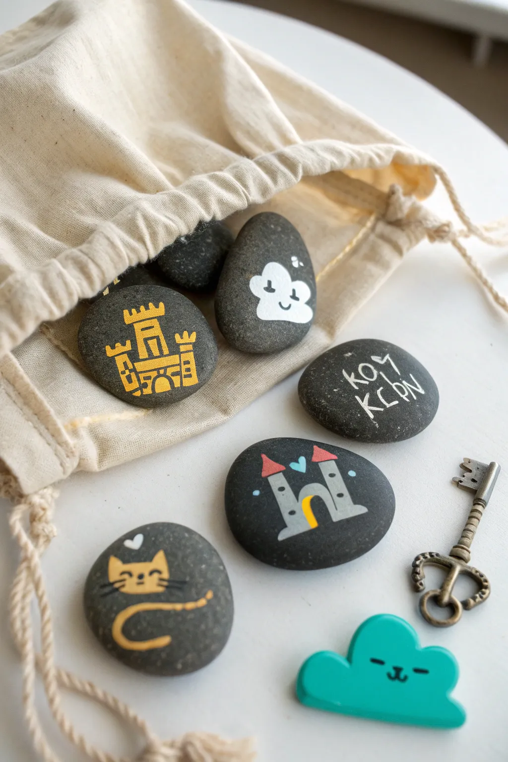 Spark endless imagination with these hand-painted storytelling stones! 🎨 A perfect screen-free DIY.